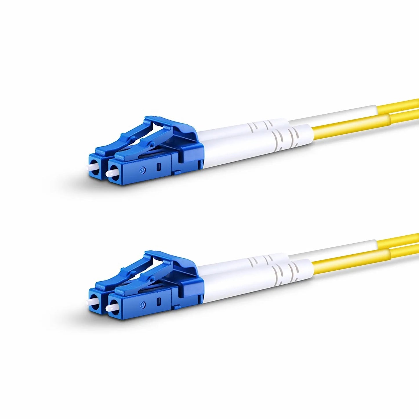 2m (7ft) Fiber Patch Cable, 2 Fibers, LC UPC Duplex to LC UPC Duplex, Single Mode (OS2), Plenum (OFNP), 1.6mm, Tight-Buffered, Yellow