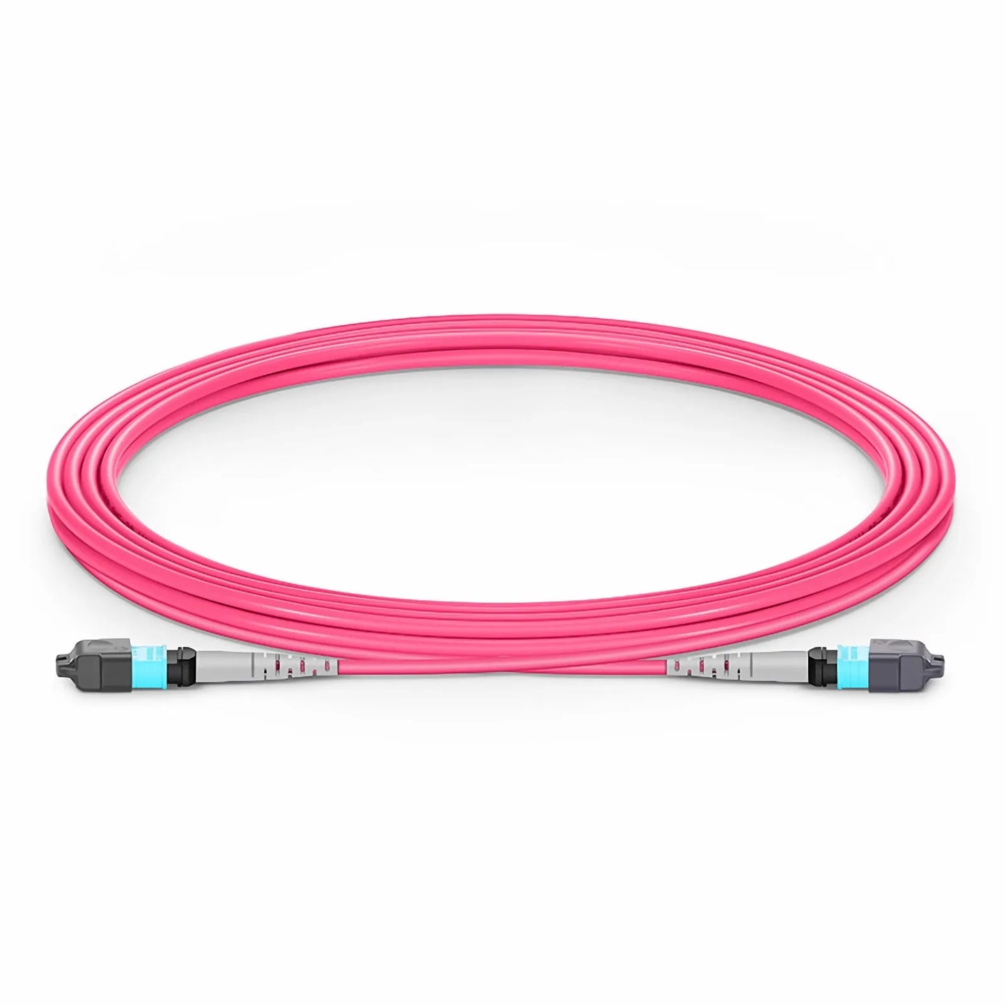 3m (10ft) MTP® Jumper, MTP®-8 UPC (Female) to MTP®-8 UPC (Female), 8 Fibers, Multimode (OM4), Plenum (OFNP), 0.25dB Max, Type B, Magenta