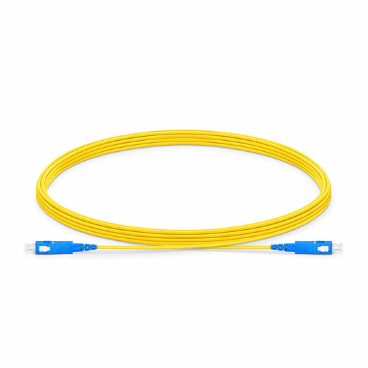 5m (16ft) Fiber Patch Cable, 1 Fiber, SC UPC Simplex to SC UPC Simplex, Single Mode (OS2), Riser (OFNR), 1.2mm, Tight-Buffered, Yellow