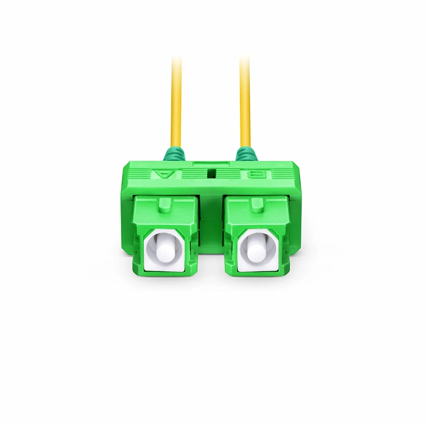 3m (10ft) Fiber Patch Cable, 2 Fibers, SC APC Duplex to SC APC Duplex, Single Mode (OS2), LSZH, 1.2mm, Tight-Buffered, Yellow