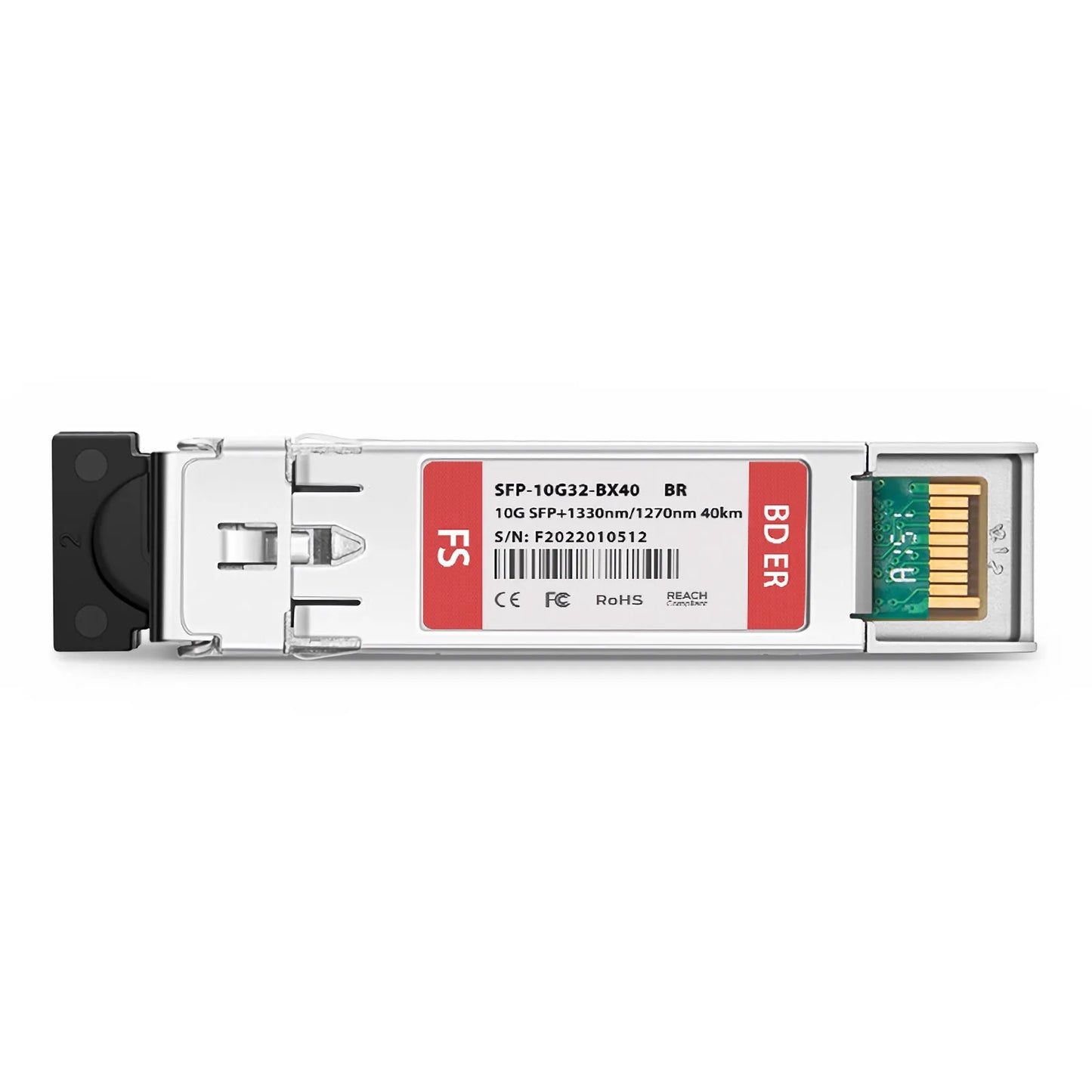 Brocade Compatible 10GBASE-BX40-D BiDi SFP+ 1330nm-TX/1270nm-RX 40km DOM Simplex LC/UPC SMF Optical Transceiver Module