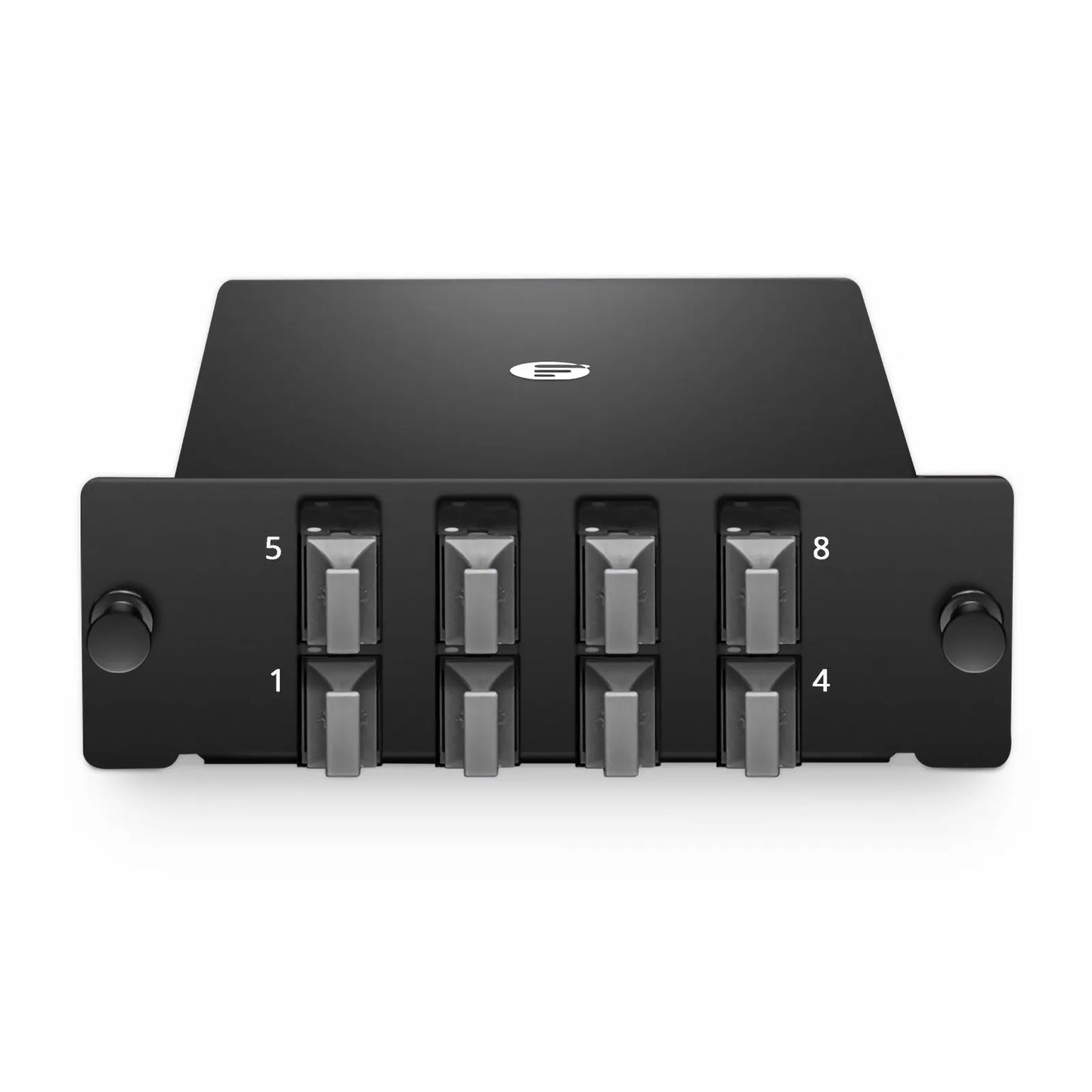 FHD™ MTP® Splice Cassette with Ribbon Pigtails, 96 Fibers OM4 Multimode, 8 x MTP®-12 UPC (Male) Key Up to Key Down (Black) Adapter, 0.35dB Max.