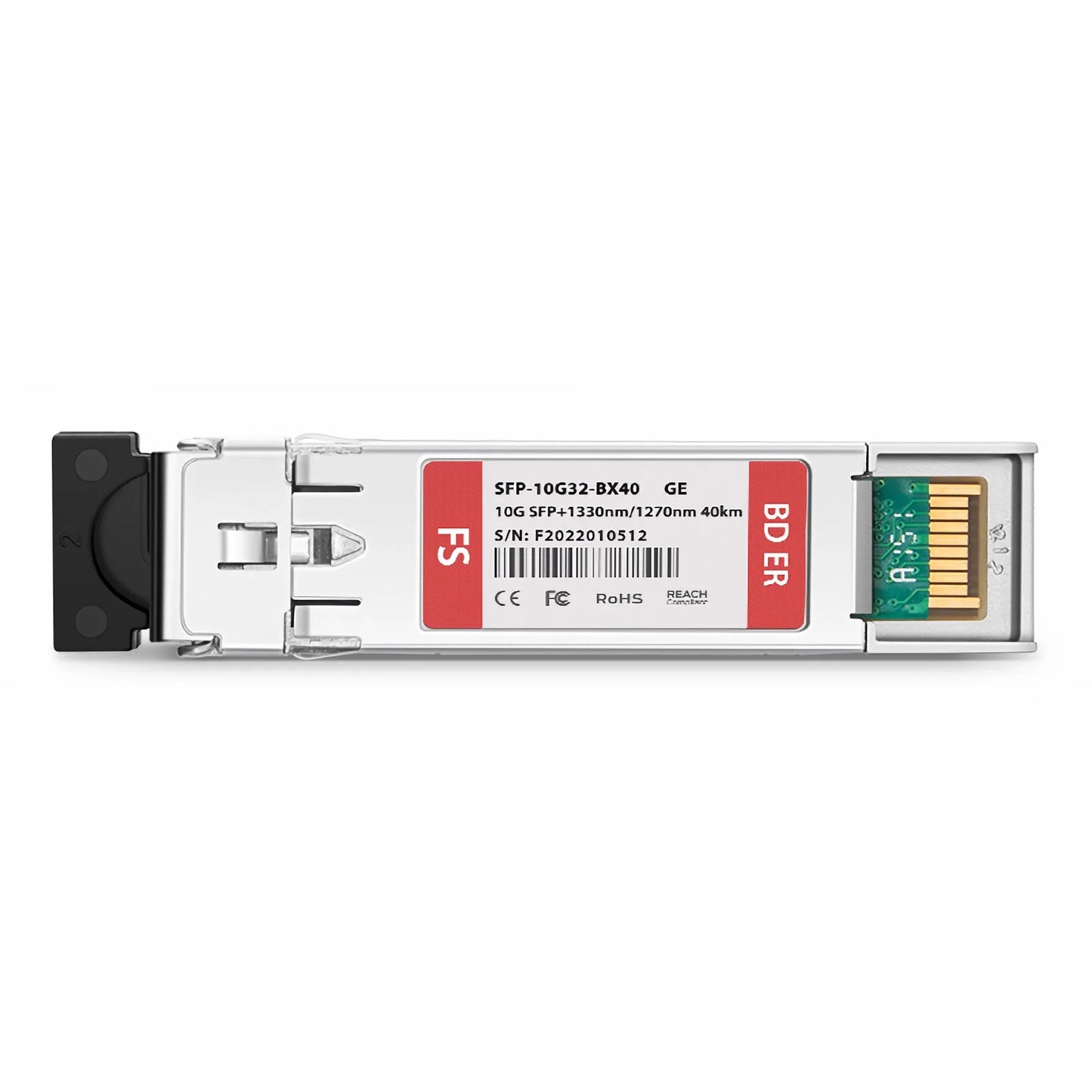 Generic Compatible 10GBASE-BX BiDi SFP+ 1330nm-TX/1270nm-RX 40km DOM Simplex LC/UPC SMF Optical Transceiver Module