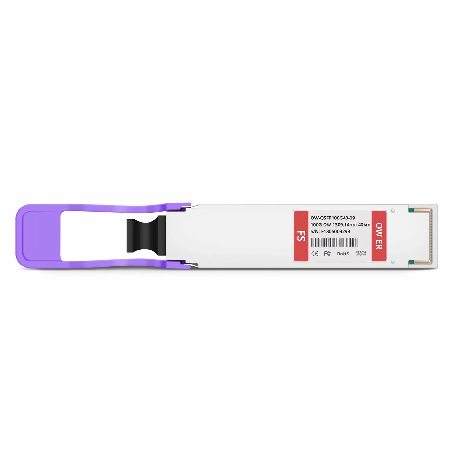 Cisco Compatible QSFP28 100G OWDM 1309.14nm 40km DOM Duplex LC/UPC SMF Optical Transceiver Module for Transmission