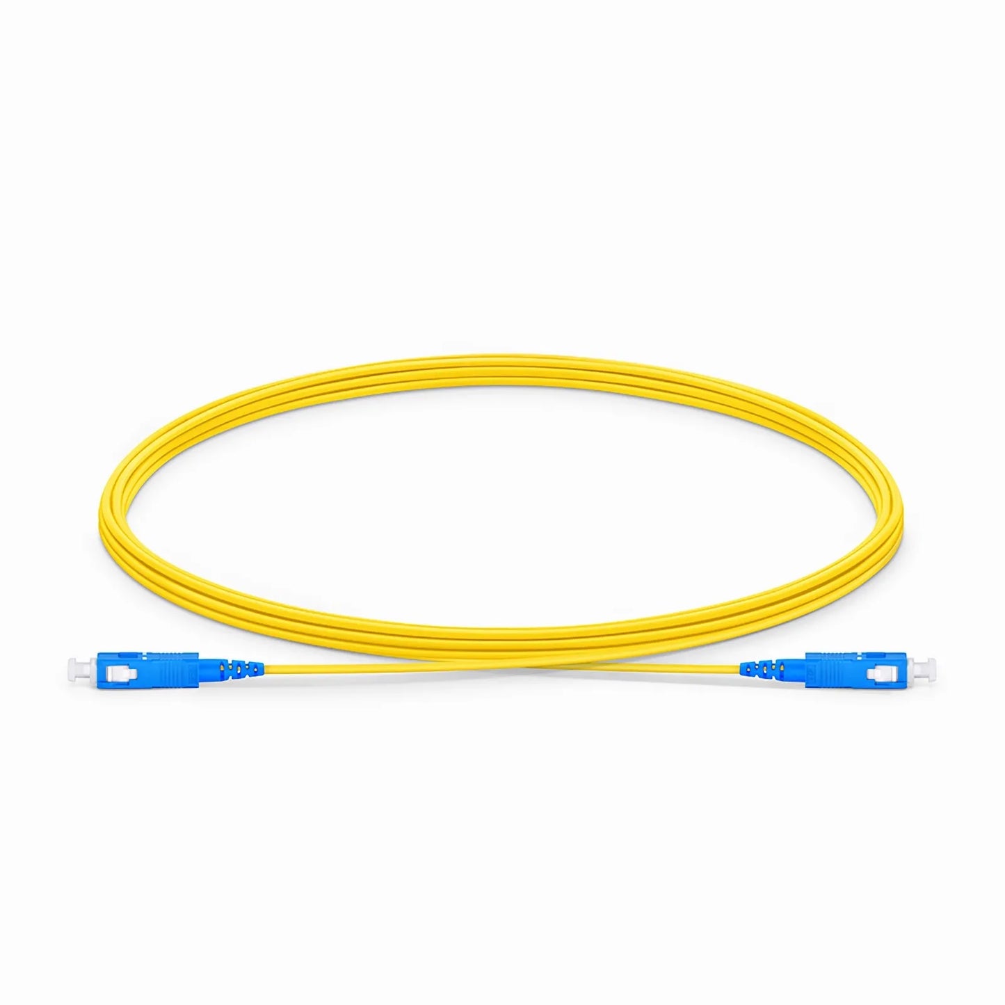 3m (10ft) Fiber Patch Cable, 1 Fiber, SC UPC Simplex to SC UPC Simplex, Single Mode (OS2), Riser (OFNR), 1.2mm, Tight-Buffered, Yellow