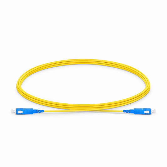 3m (10ft) Fiber Patch Cable, 1 Fiber, SC UPC Simplex to SC UPC Simplex, Single Mode (OS2), LSZH, 1.2mm, Tight-Buffered, Yellow