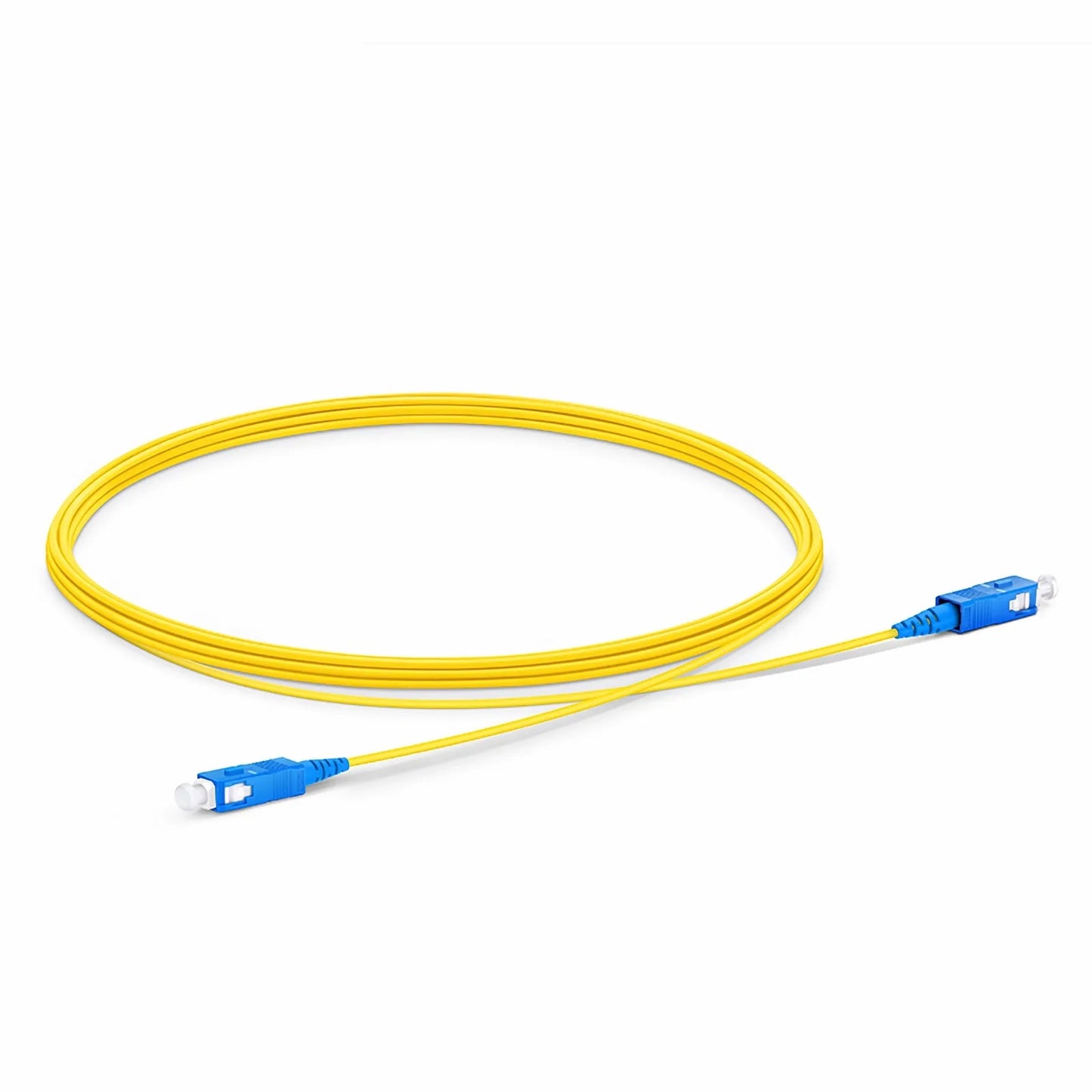 3m (10ft) Fiber Patch Cable, 1 Fiber, SC UPC Simplex to SC UPC Simplex, Single Mode (OS2), Riser (OFNR), 1.2mm, Tight-Buffered, Yellow