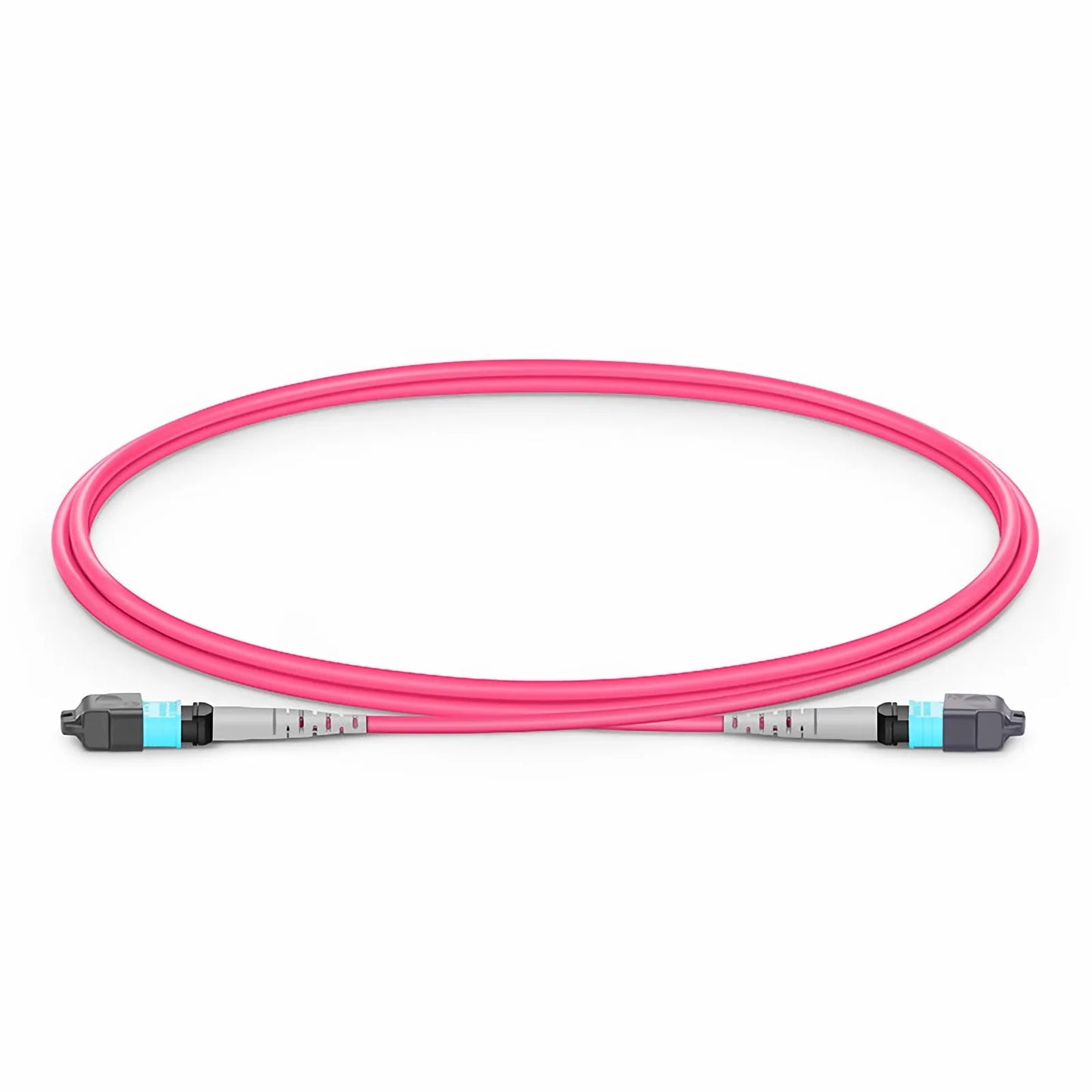 1m (3ft) MTP® Jumper, MTP®-8 UPC (Female) to MTP®-8 UPC (Female), 8 Fibers, Multimode (OM4), Plenum (OFNP), 0.35dB Max, Type B, Magenta