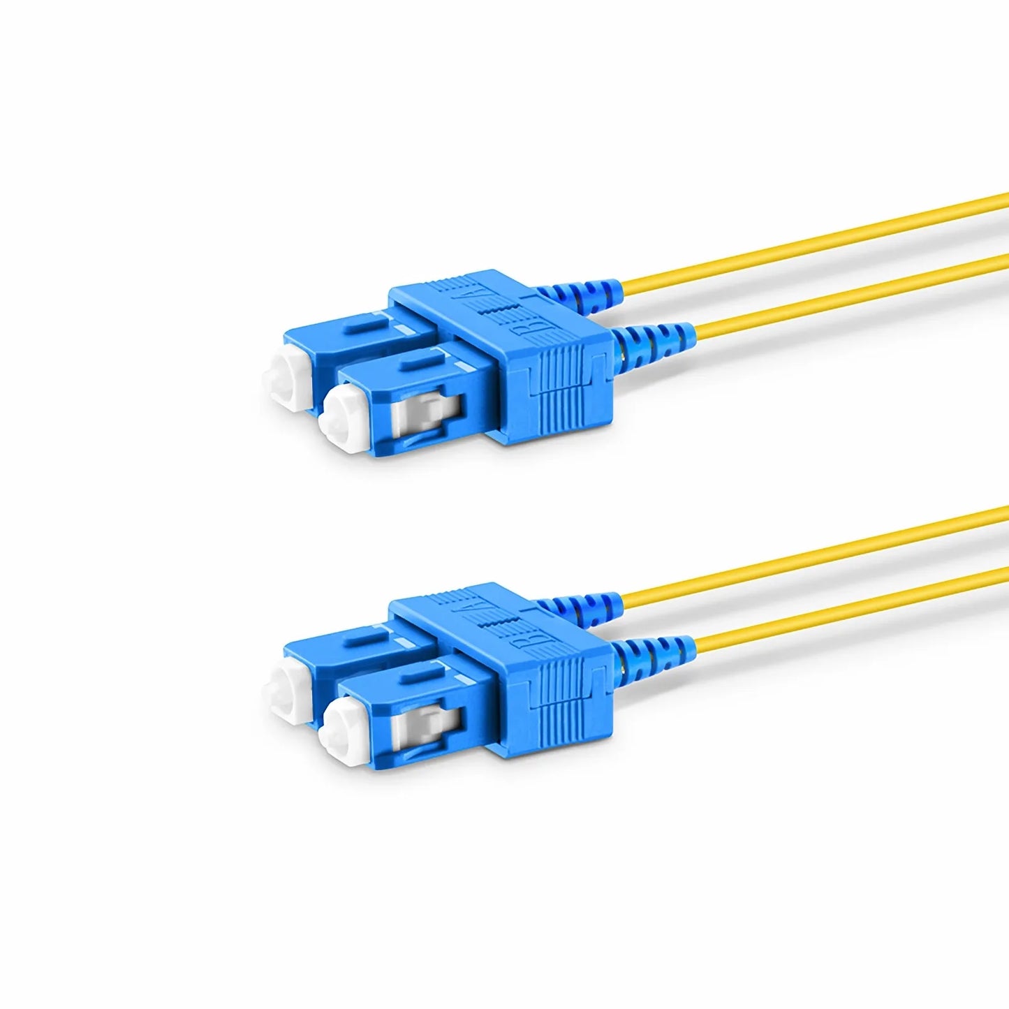 5m (16ft) Fiber Patch Cable, 2 Fibers, SC UPC Duplex to SC UPC Duplex, Single Mode (OS2), Riser (OFNR), 1.2mm, Tight-Buffered, Yellow