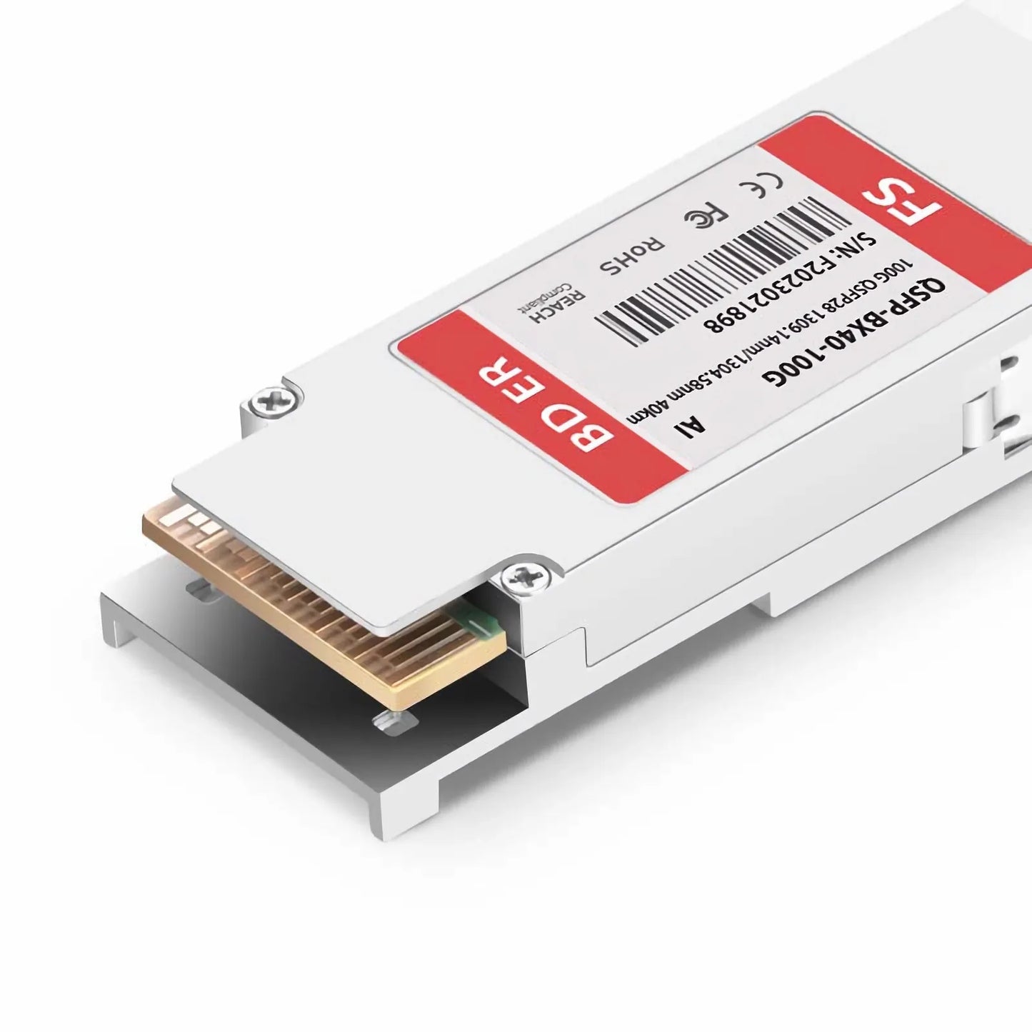 Arista Compatible 100GBASE-BX40-D QSFP28 BiDi 4 x 25G NRZ 1309.14nm-TX/1304.58nm-RX 40km DOM Simplex LC/UPC SMF Optical Transceiver Module