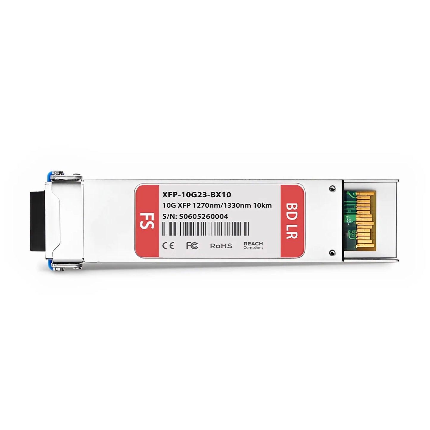 Cisco XFP-10G-BXU Compatible 10GBASE-BX XFP BiDi 1270nm-TX/1330nm-RX 10km DOM Simplex LC SMF Optical Transceiver Module