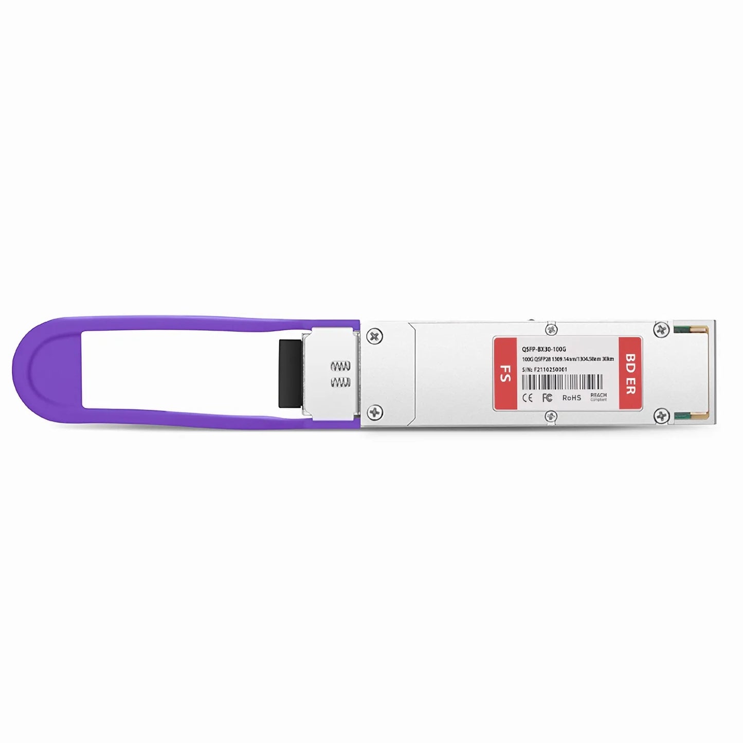 Cisco Compatible 100GBASE-BX30-D QSFP28 BiDi 4 x 25G NRZ 1309.14nm-Tx/1304.58nm-Rx 30km DOM Simplex LC/UPC SMF Optical Transceiver Module