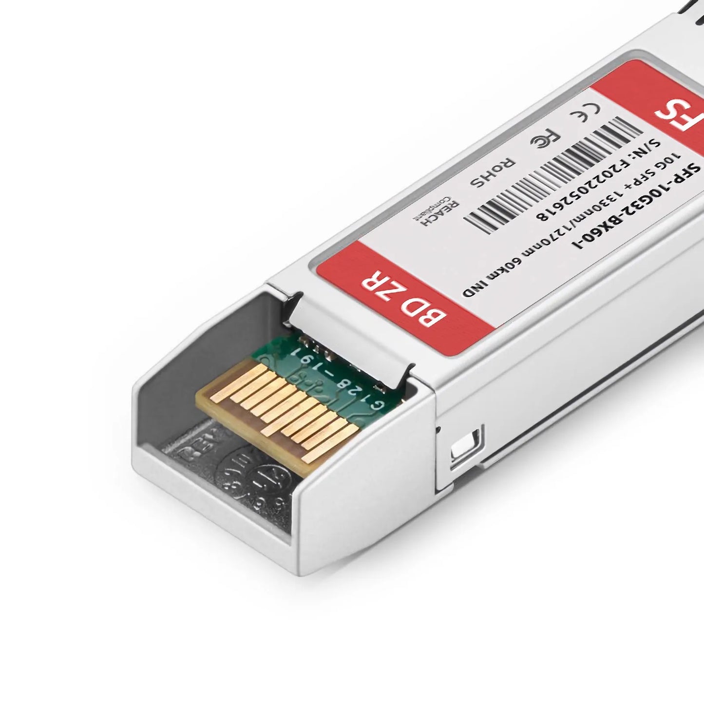 Cisco Compatible 10GBASE BiDi SFP+ 1330nm-TX/1270nm-RX 60km DOM Simplex LC/UPC SMF Optical Transceiver Module (Industrial)