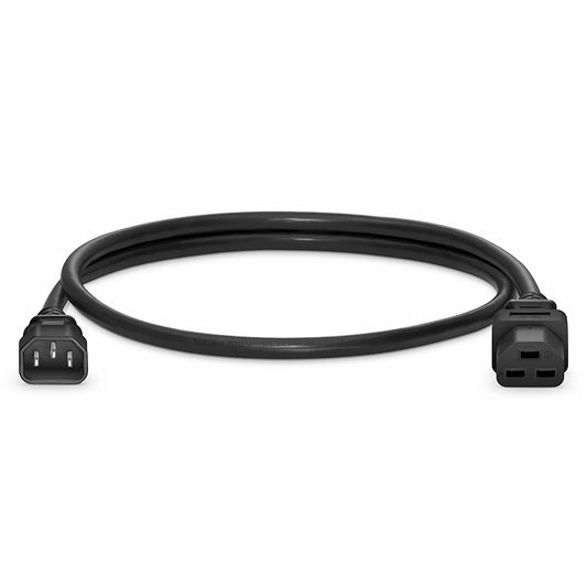 4ft (1.2m) IEC60320 C14 to IEC60320 C21 Heavy-Duty 14AWG 250V/15A Power Cord, Black