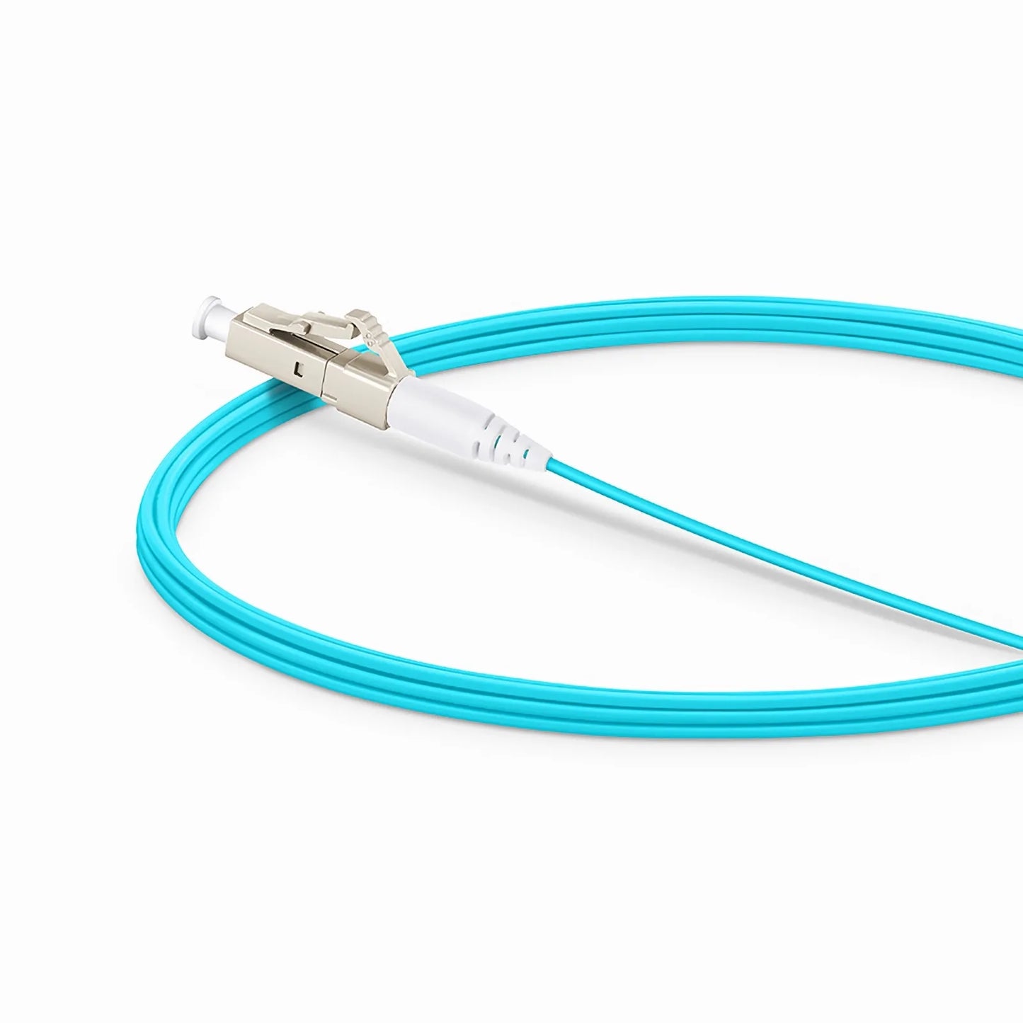 3m (10ft) Fiber Patch Cable, 1 Fiber, LC UPC Simplex to LC UPC Simplex, Multimode (OM4), LSZH, 1.2mm, Tight-Buffered, Aqua