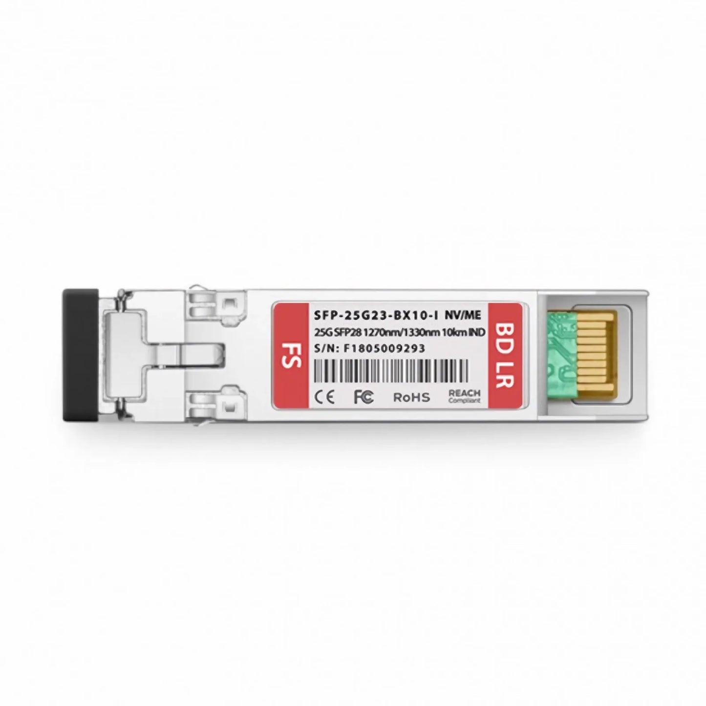 NVIDIA/Mellanox SFP28-25G-BX-I Compatible 25GBASE-U SFP28 BiDi 1270nm-TX/1330nm-RX 10km DOM Simplex LC/UPC SMF Ethernet Optical Transceiver Module (Industrial)