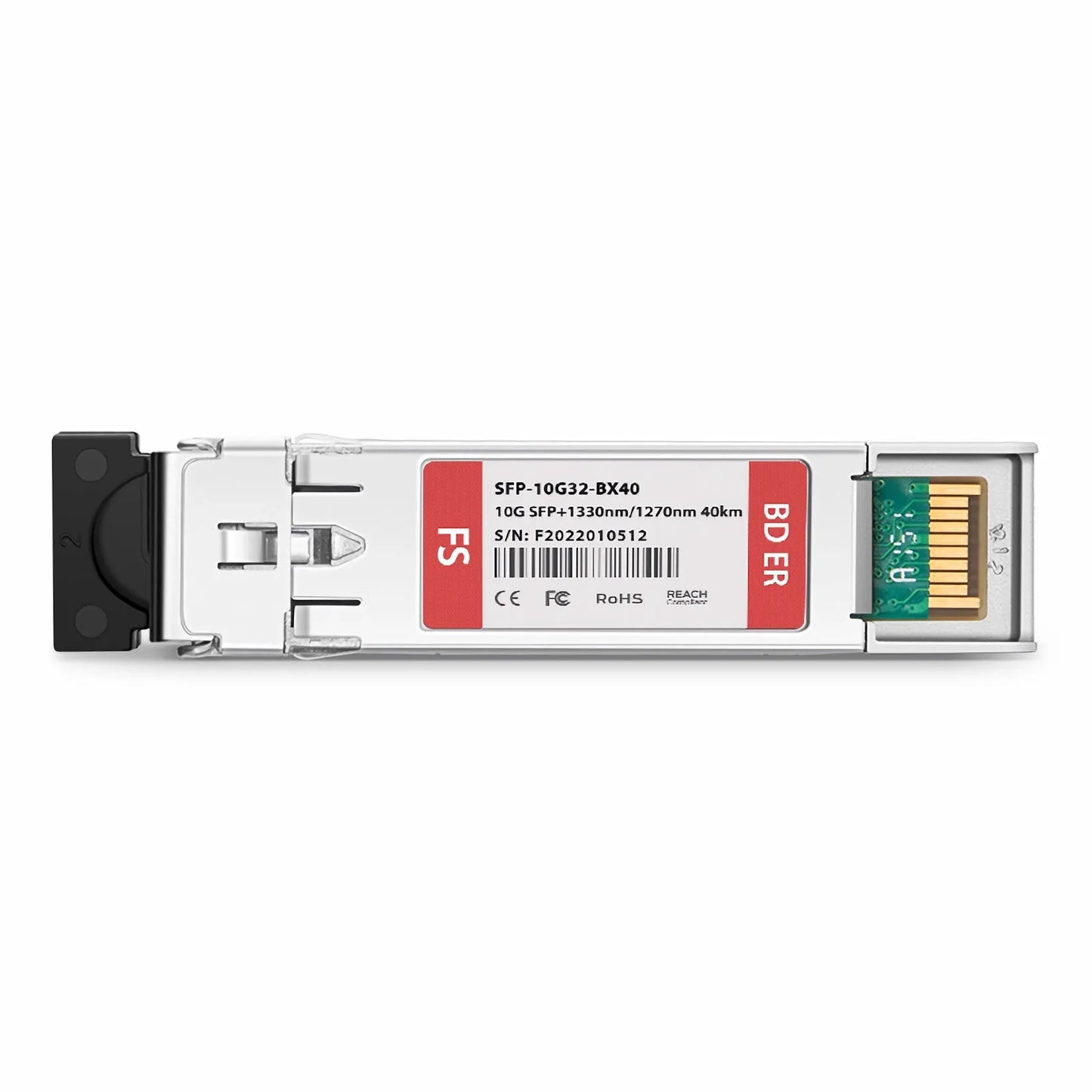 Cisco Compatible 10GBASE-BX40-D BiDi SFP+ 1330nm-TX/1270nm-RX 40km DOM Simplex LC/UPC SMF Optical Transceiver Module