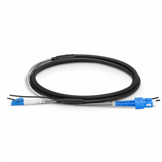 3m (10ft) LC UPC to SC UPC Duplex OS2 Single Mode 7.0mm LSZH FTTA Outdoor Fiber Patch Cable for Base Station