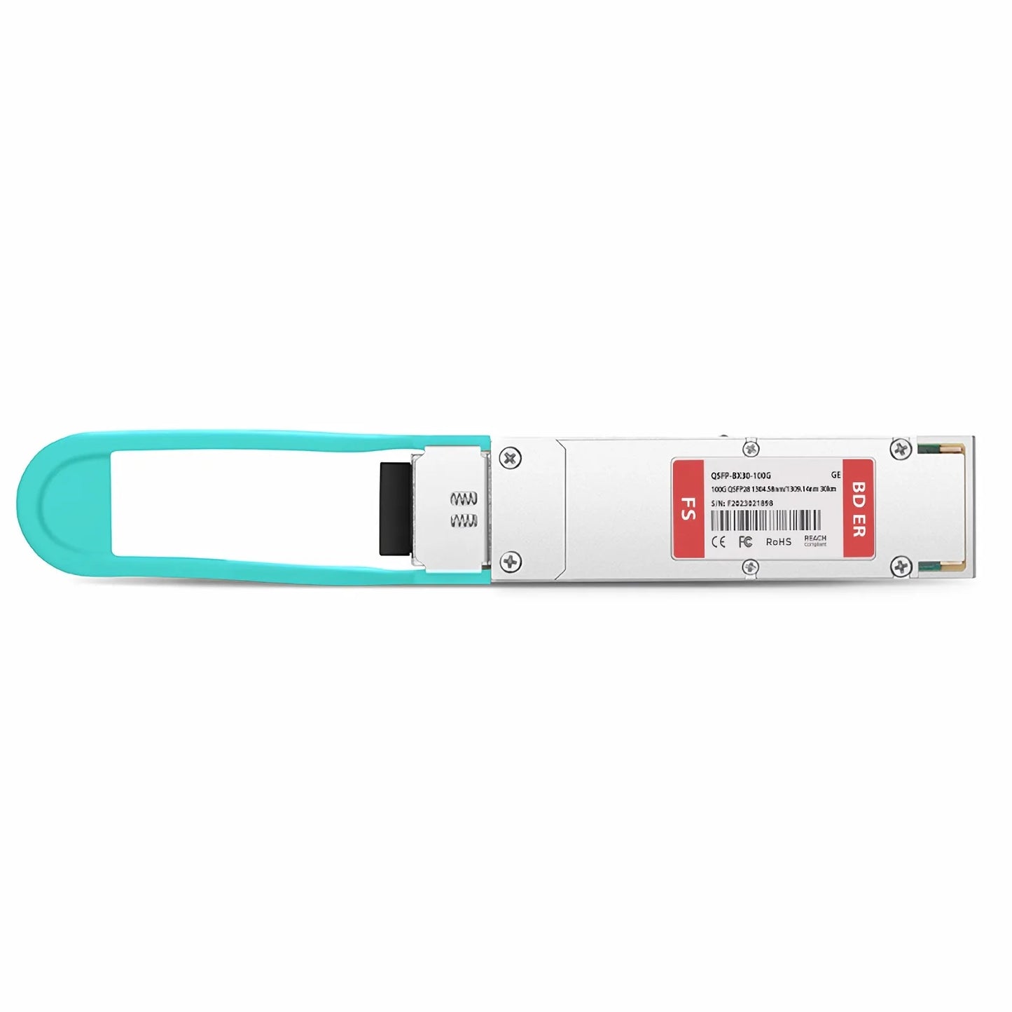 Generic Compatible 100GBASE-BX30-U QSFP28 BiDi 4 x 25G NRZ 1304.58nm-Tx/1309.14nm-Rx 30km DOM Simplex LC/UPC SMF Optical Transceiver Module