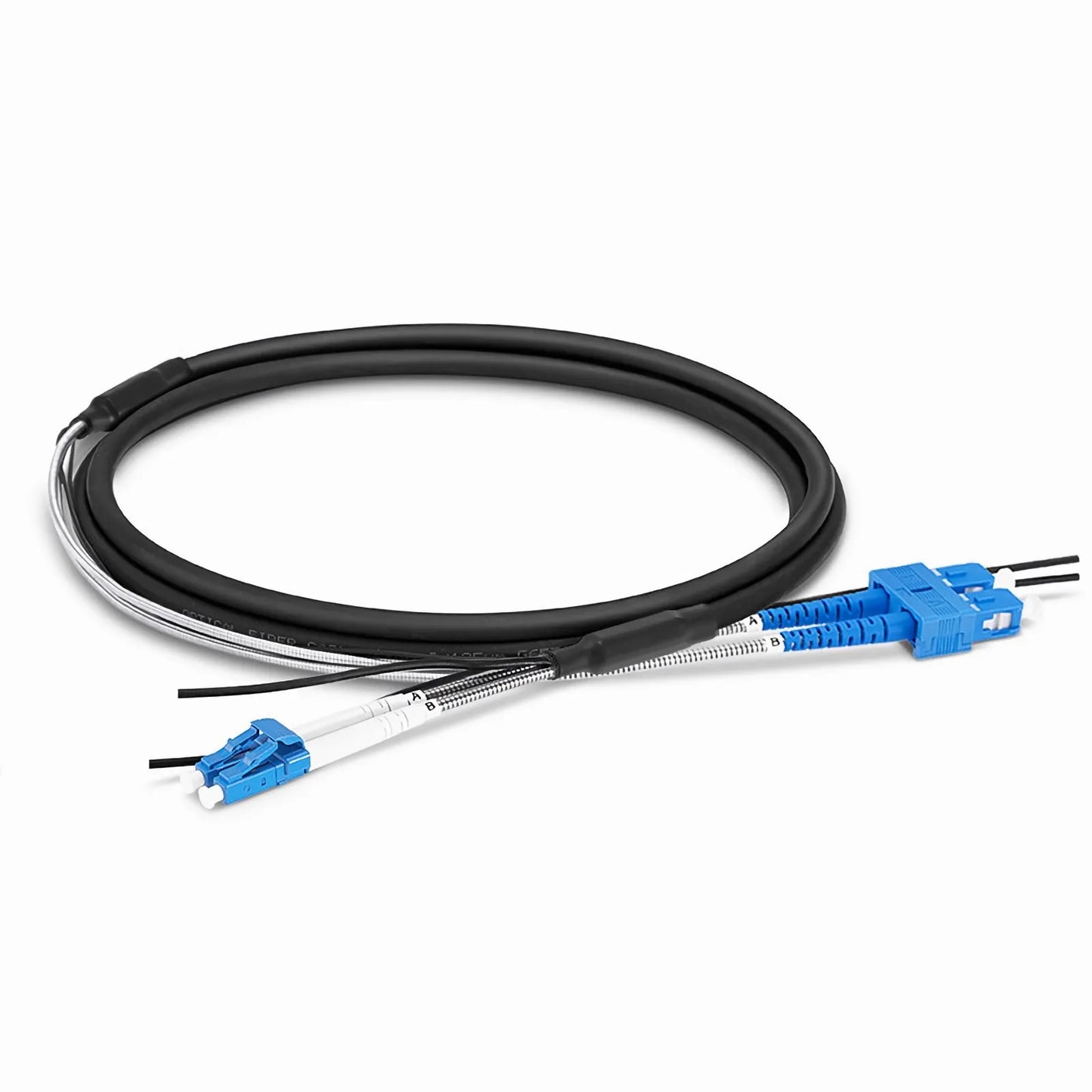 50m (164ft) LC UPC to SC UPC Duplex OS2 Single Mode 7.0mm LSZH FTTA Outdoor Fiber Patch Cable for Base Station