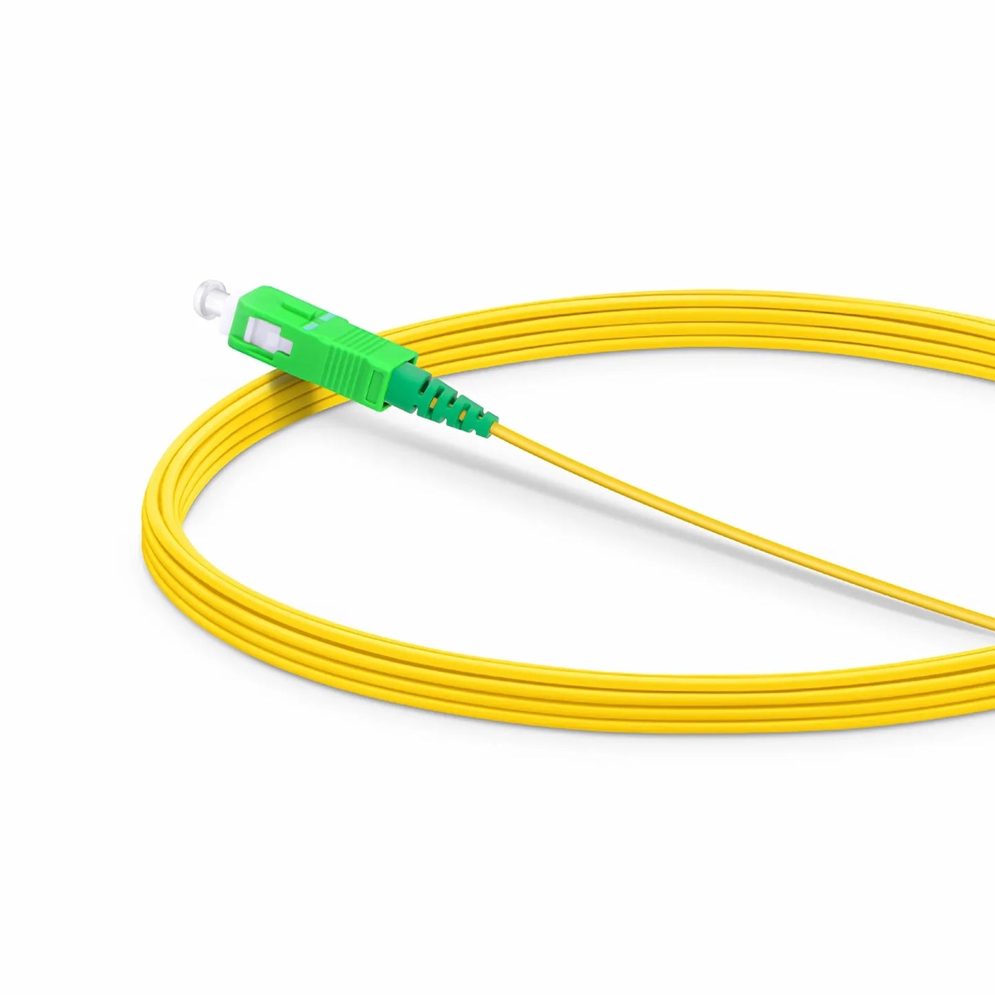 5m (16ft) Fiber Patch Cable, 1 Fiber, SC APC Simplex to SC APC Simplex, Single Mode (OS2), LSZH, 1.2mm, Tight-Buffered, Yellow