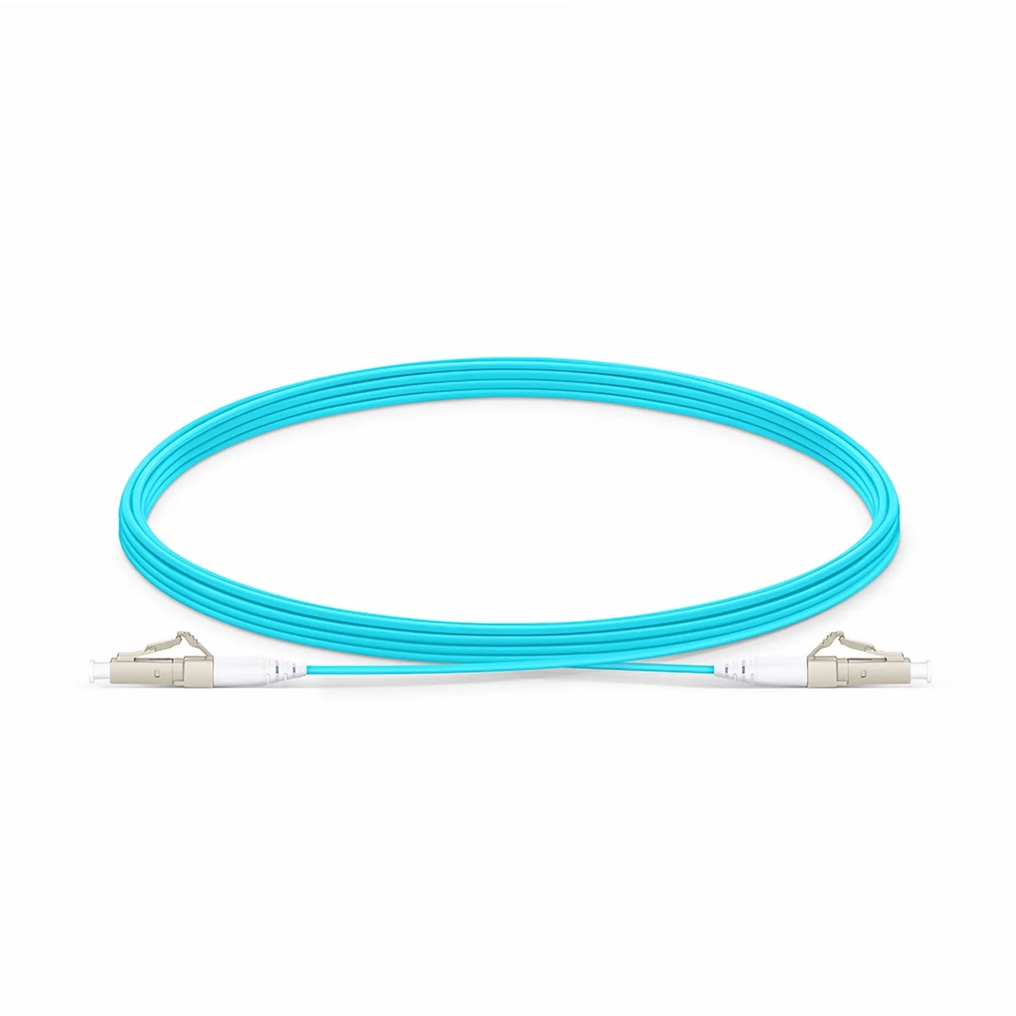5m (16ft) Fiber Patch Cable, 1 Fiber, LC UPC Simplex to LC UPC Simplex, Multimode (OM4), LSZH, 1.2mm, Tight-Buffered, Aqua