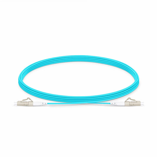 5m (16ft) Fiber Patch Cable, 1 Fiber, LC UPC Simplex to LC UPC Simplex, Multimode (OM4), LSZH, 1.2mm, Tight-Buffered, Aqua