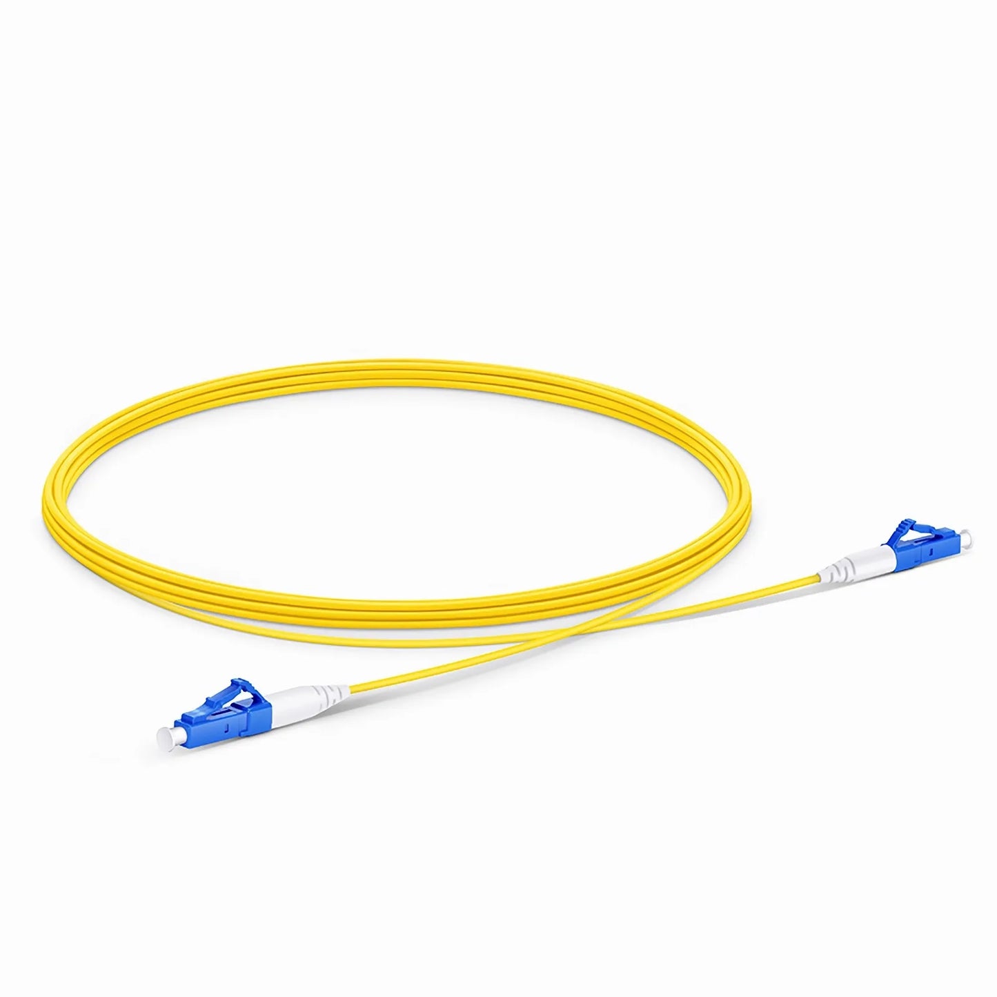 3m (10ft) Fiber Patch Cable, 1 Fiber, LC UPC Simplex to LC UPC Simplex, Single Mode (OS2), Riser (OFNR), 1.2mm, Tight-Buffered, Yellow