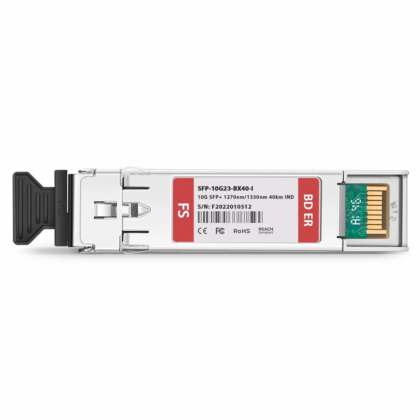 Cisco SFP-10G-BX40U-I Compatible 10GBASE BiDi SFP+ 1270nm-TX/1330nm-RX 40km DOM Simplex LC/UPC SMF Optical Transceiver Module (Industrial)