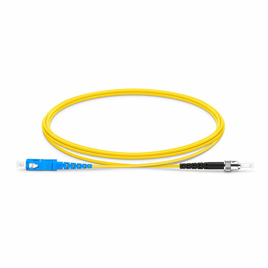2m (7ft) Fiber Patch Cable, 1 Fiber, SC UPC Simplex to ST UPC Simplex, Single Mode (OS2), Riser (OFNR), 1.6mm, Tight-Buffered, Yellow