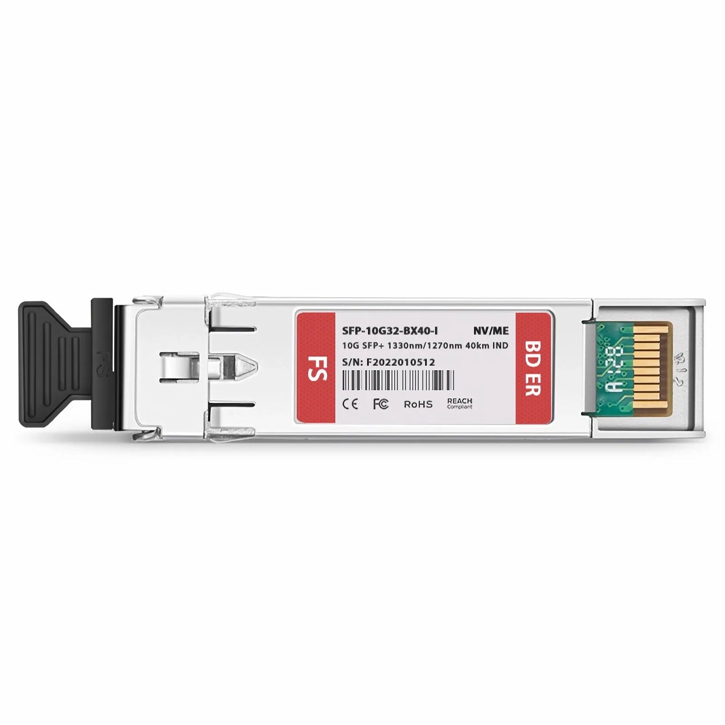 NVIDIA/Mellanox Compatible 10GBASE BiDi SFP+ 1330nm-TX/1270nm-RX 40km DOM Simplex LC/UPC SMF Ethernet Optical Transceiver Module (Industrial)