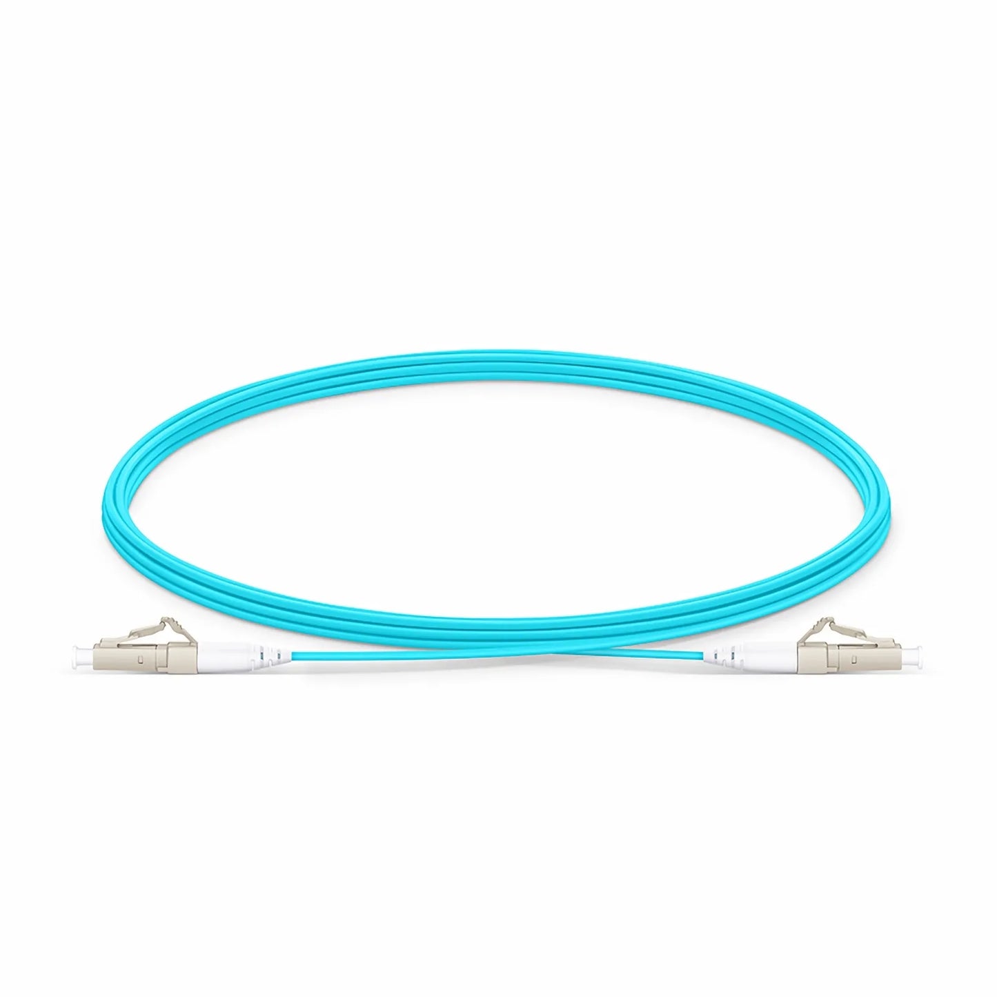 3m (10ft) Fiber Patch Cable, 1 Fiber, LC UPC Simplex to LC UPC Simplex, Multimode (OM4), Riser (OFNR), 1.2mm, Tight-Buffered, Aqua
