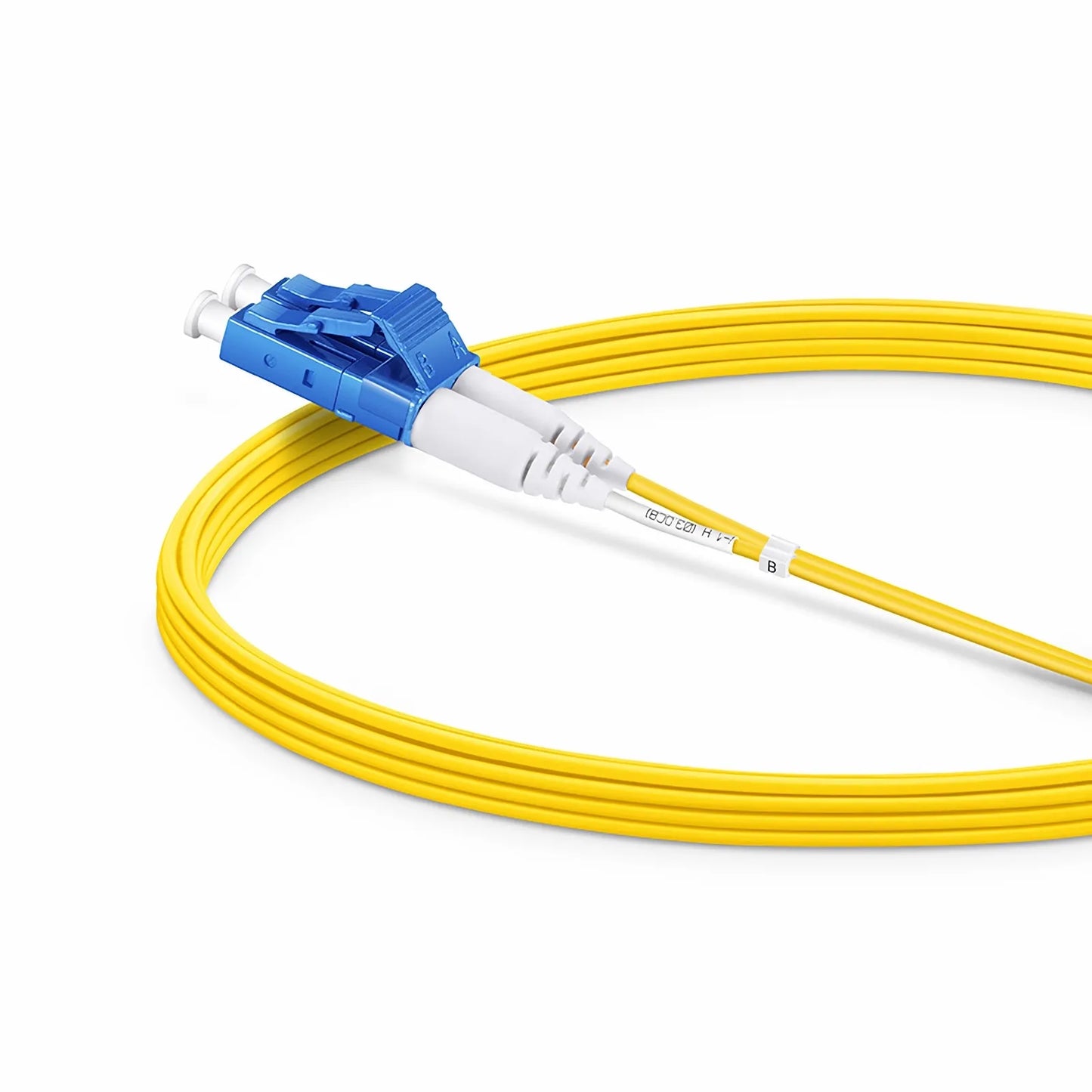 5m (16ft) Fiber Patch Cable, 2 Fibers, LC UPC Duplex to SC UPC Duplex, Single Mode (OS2), Riser (OFNR), 1.2mm, Tight-Buffered, Yellow