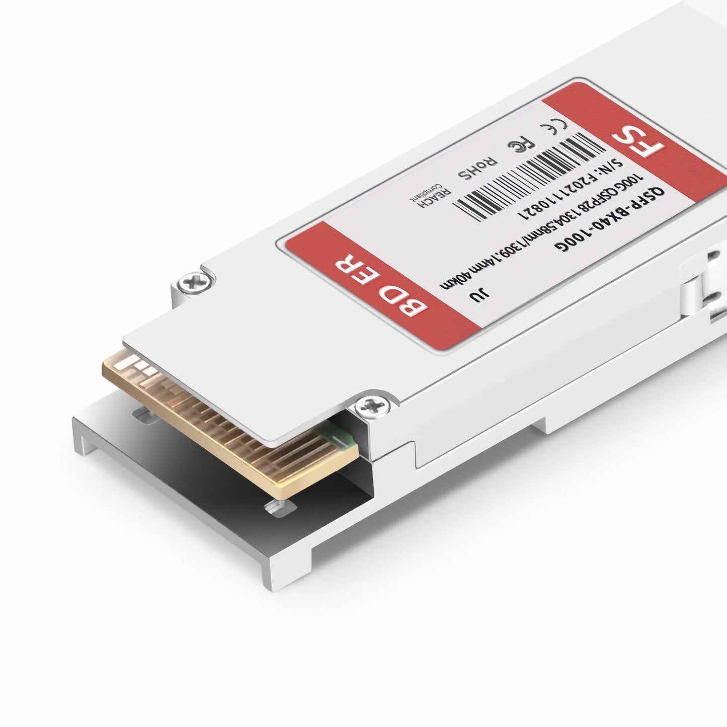 Juniper Compatible 100GBASE-BX40-U QSFP28 BiDi 4 x 25G NRZ 1304.58nm-TX/1309.14nm-RX 40km DOM Simplex LC/UPC SMF Optical Transceiver Module
