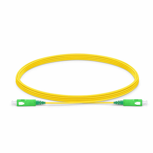 5m (16ft) Fiber Patch Cable, 1 Fiber, SC APC Simplex to SC APC Simplex, Single Mode (OS2), LSZH, 1.2mm, Tight-Buffered, Yellow