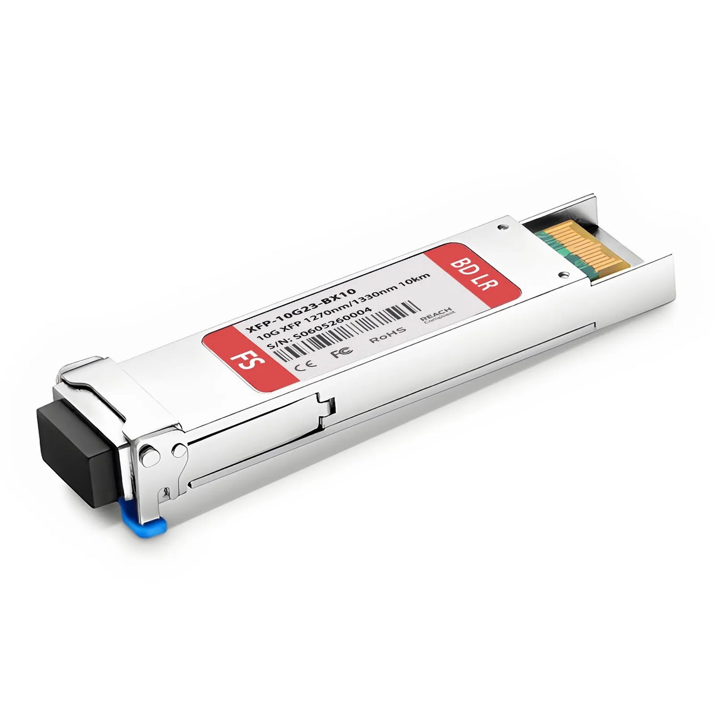Cisco XFP-10G-BXU Compatible 10GBASE-BX XFP BiDi 1270nm-TX/1330nm-RX 10km DOM Simplex LC SMF Optical Transceiver Module