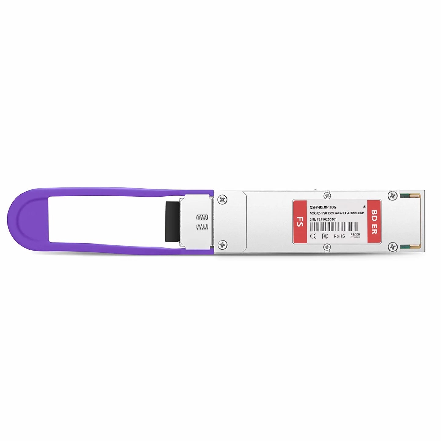Arista Compatible 100GBASE-BX30-D QSFP28 BiDi 4 x 25G NRZ 1309.14nm-Tx/1304.58nm-Rx 30km DOM Simplex LC/UPC SMF Optical Transceiver Module