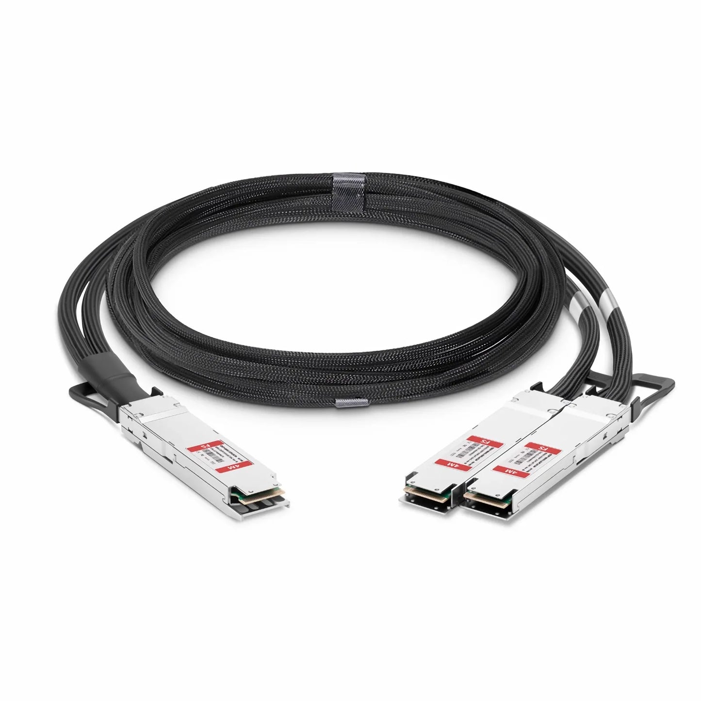 4m (13ft) NVIDIA/Mellanox MCA7J60-N004 Compatible 800G OSFP 8 x 100G PAM4 Finned Top to 2 x 400G OSFP 4 x 100G PAM4 Flat Top InfiniBand NDR Active Direct Attach Copper Breakout Cable for Quantum-2 Switches and ConnectX-7 HCA