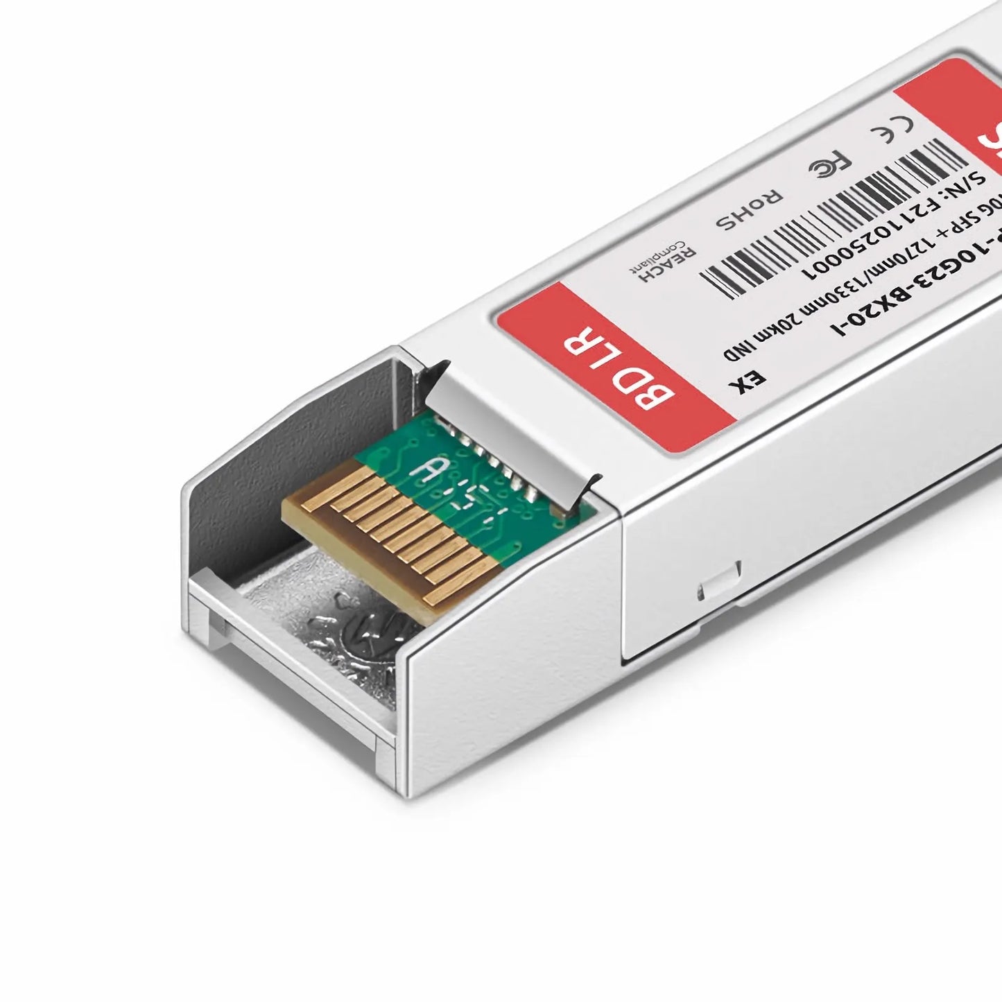 10GBASE-BX BiDi SFP+ 1270nm-TX/1330nm-RX 20km DOM Simplex LC/UPC SMF Optical Transceiver Module (Industrial) for FS Switches