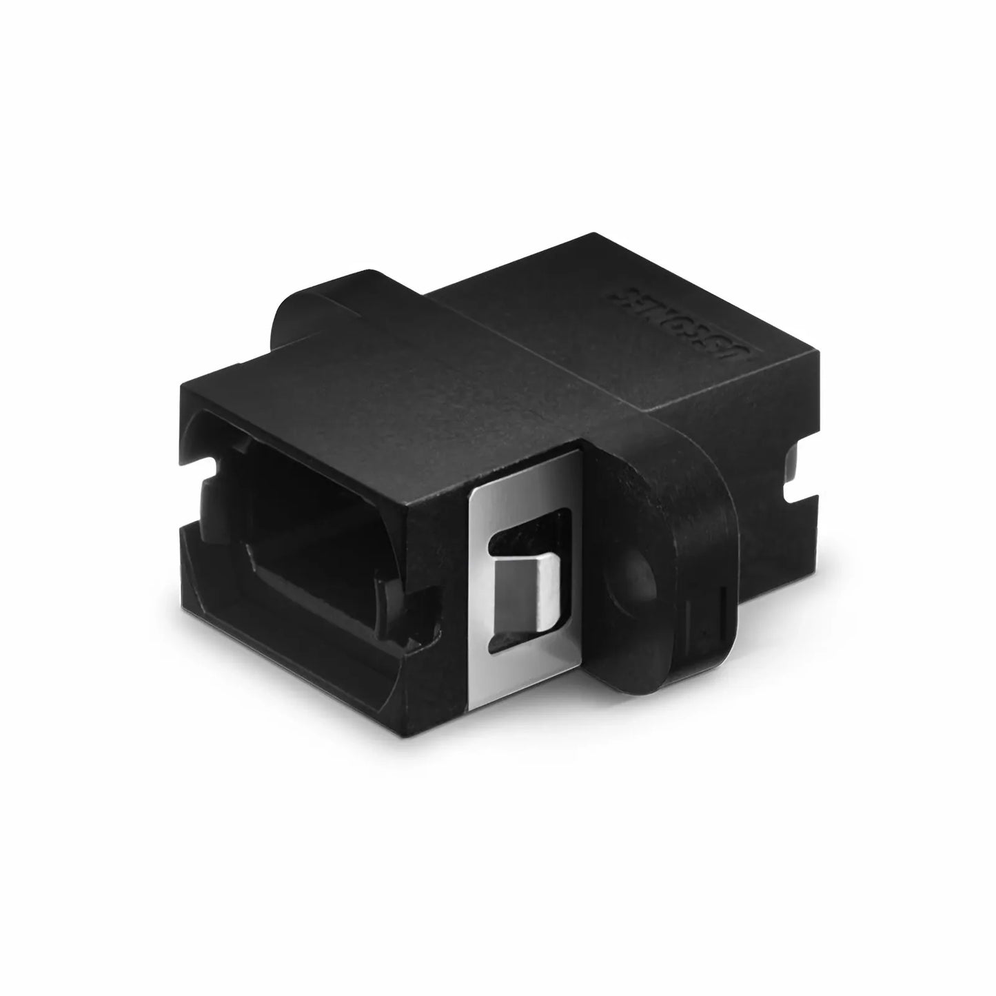 US Conec MTP®/MPO-8/12/24 Black Fiber Optic Adapter/Coupler with Flange, Key Up to Down