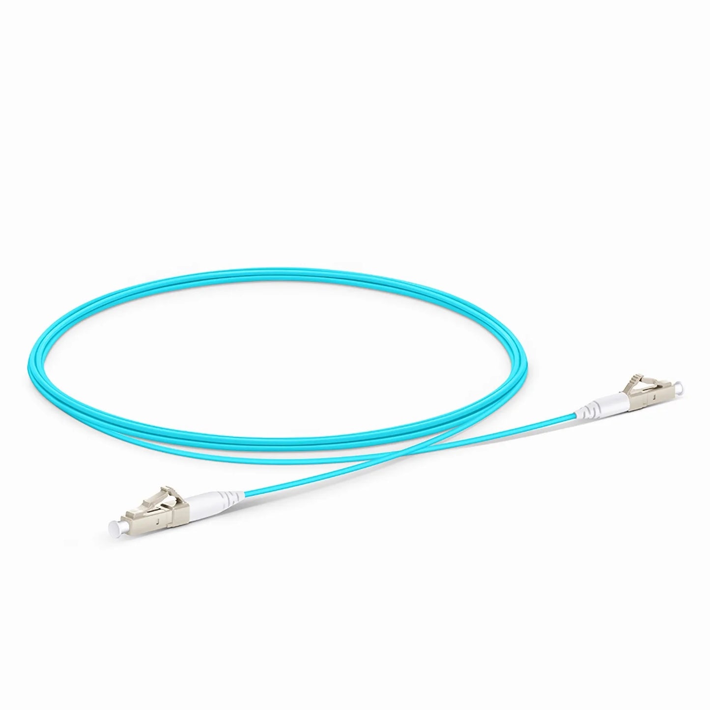 2m (7ft) Fiber Patch Cable, 1 Fiber, LC UPC Simplex to LC UPC Simplex, Multimode (OM4), LSZH, 1.2mm, Tight-Buffered, Aqua
