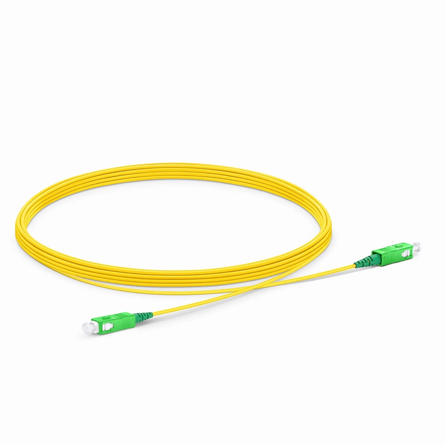 5m (16ft) Fiber Patch Cable, 1 Fiber, SC APC Simplex to SC APC Simplex, Single Mode (OS2), LSZH, 1.2mm, Tight-Buffered, Yellow