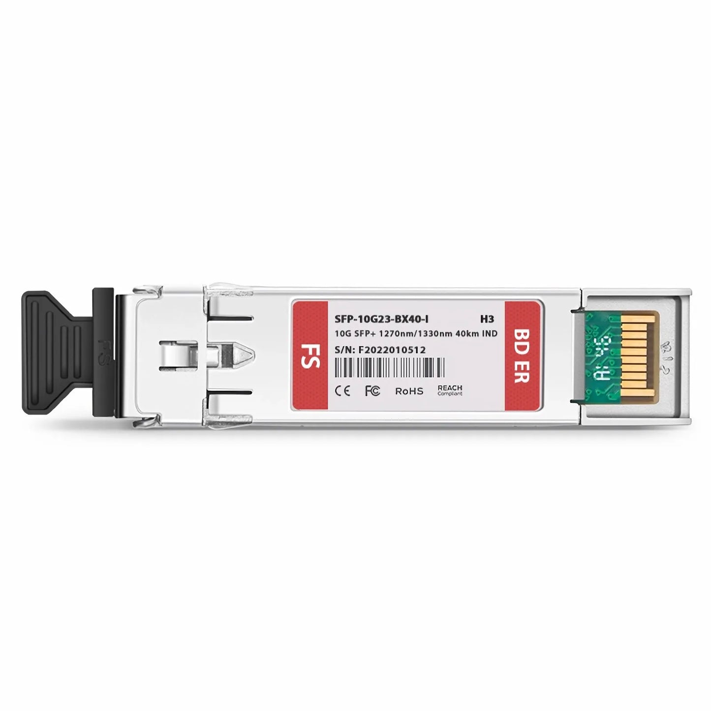 H3C Compatible 10GBASE BiDi SFP+ 1270nm-TX/1330nm-RX 40km DOM Simplex LC/UPC SMF Optical Transceiver Module (Industrial)