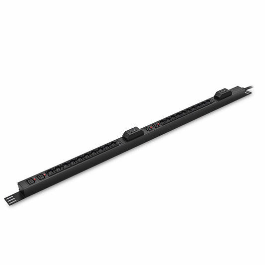 7.36kW Single-Phase 32A/230V Basic Rack PDU, 20 x C13 & 4 x C19 Outlets, IEC309 32A 2P + E Plug, 10ft Cord, 0U Vertical
