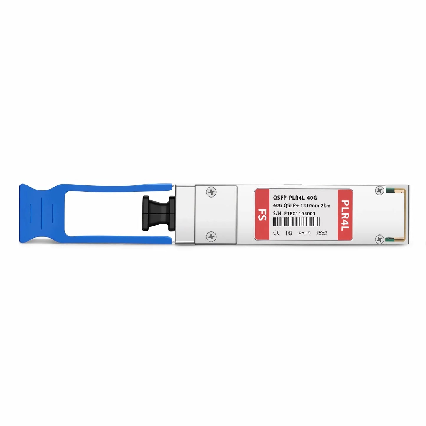 Cisco QSFP-40G-PLRL4 Compatible 40GBASE-PLR4L QSFP+ 1310nm 2km DOM MPO-12/APC SMF Optical Transceiver Module