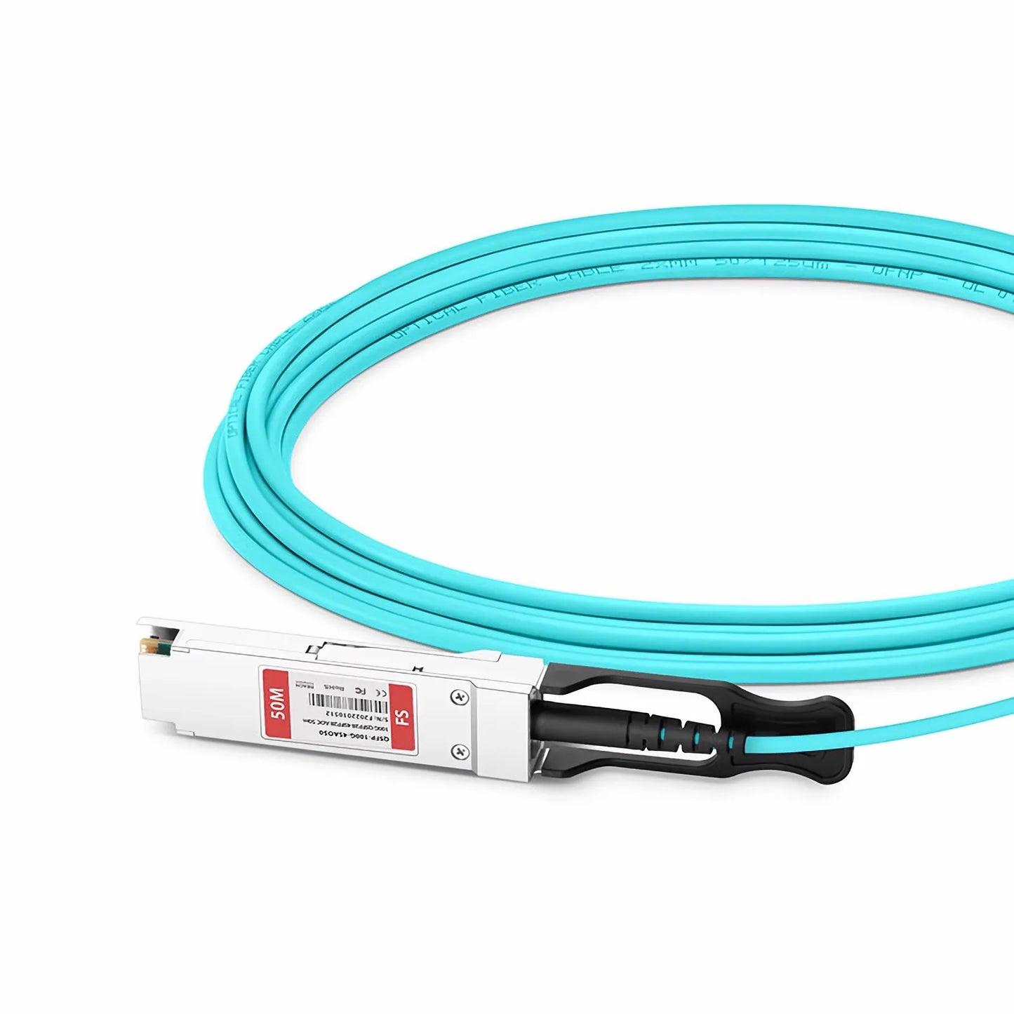 50m (164ft) Cisco QSFP-4SFP25G-AOC50M Compatible 100G QSFP28 4 x 25G NRZ to 4 x 25G SFP28 NRZ Active Optical Breakout Cable