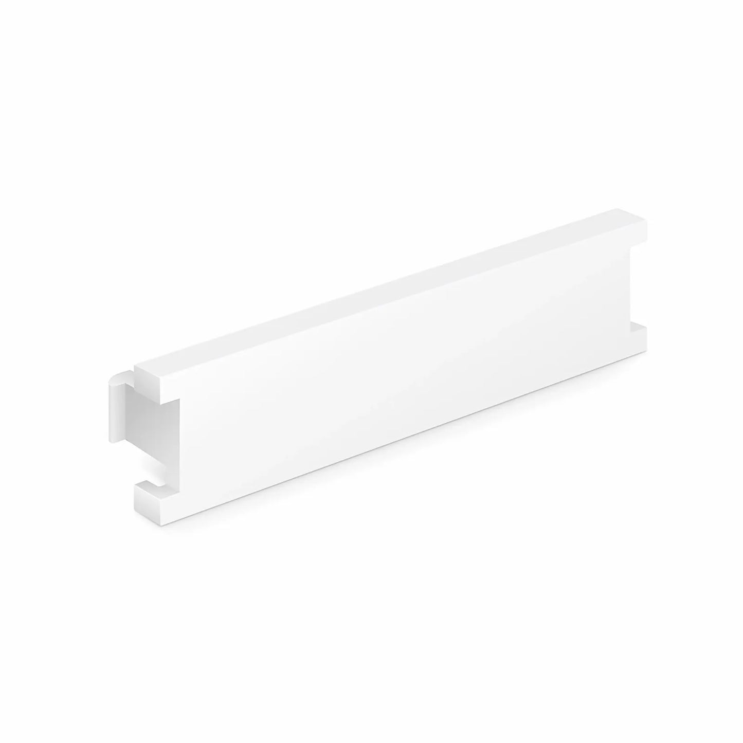 British-Style Blank Module, 0.5 Units High, White