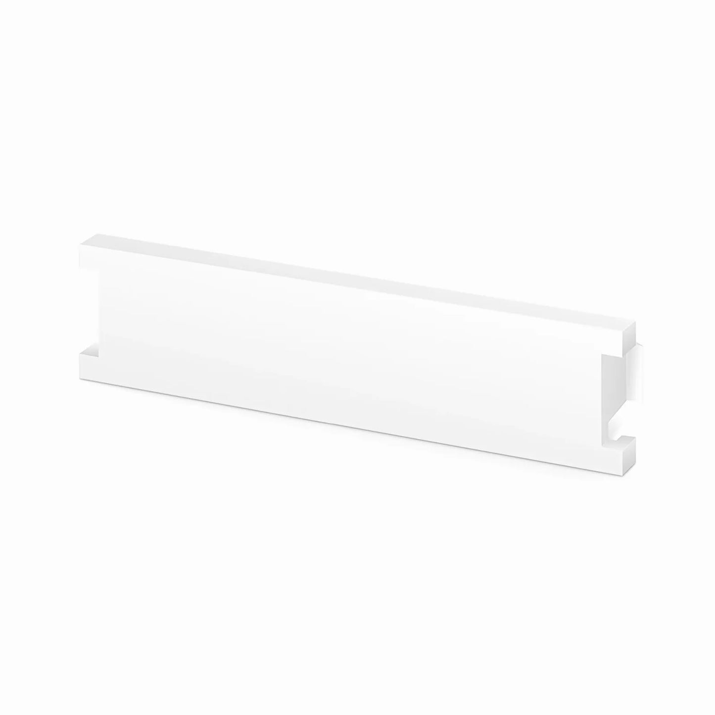 British-Style Blank Module, 0.5 Units High, White