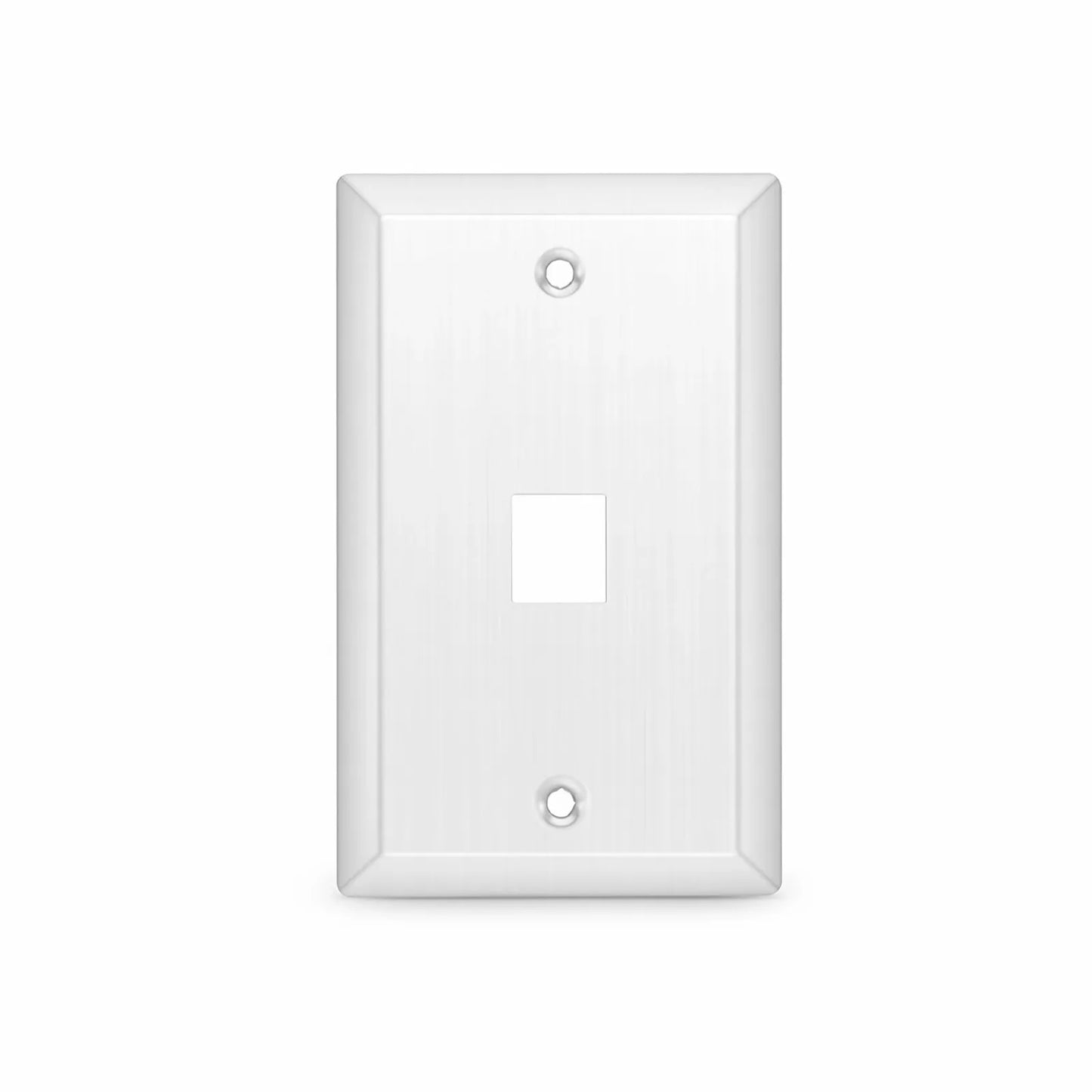 SyncEase Stainless Steel One Port Keystone Single Gang Wall Plate