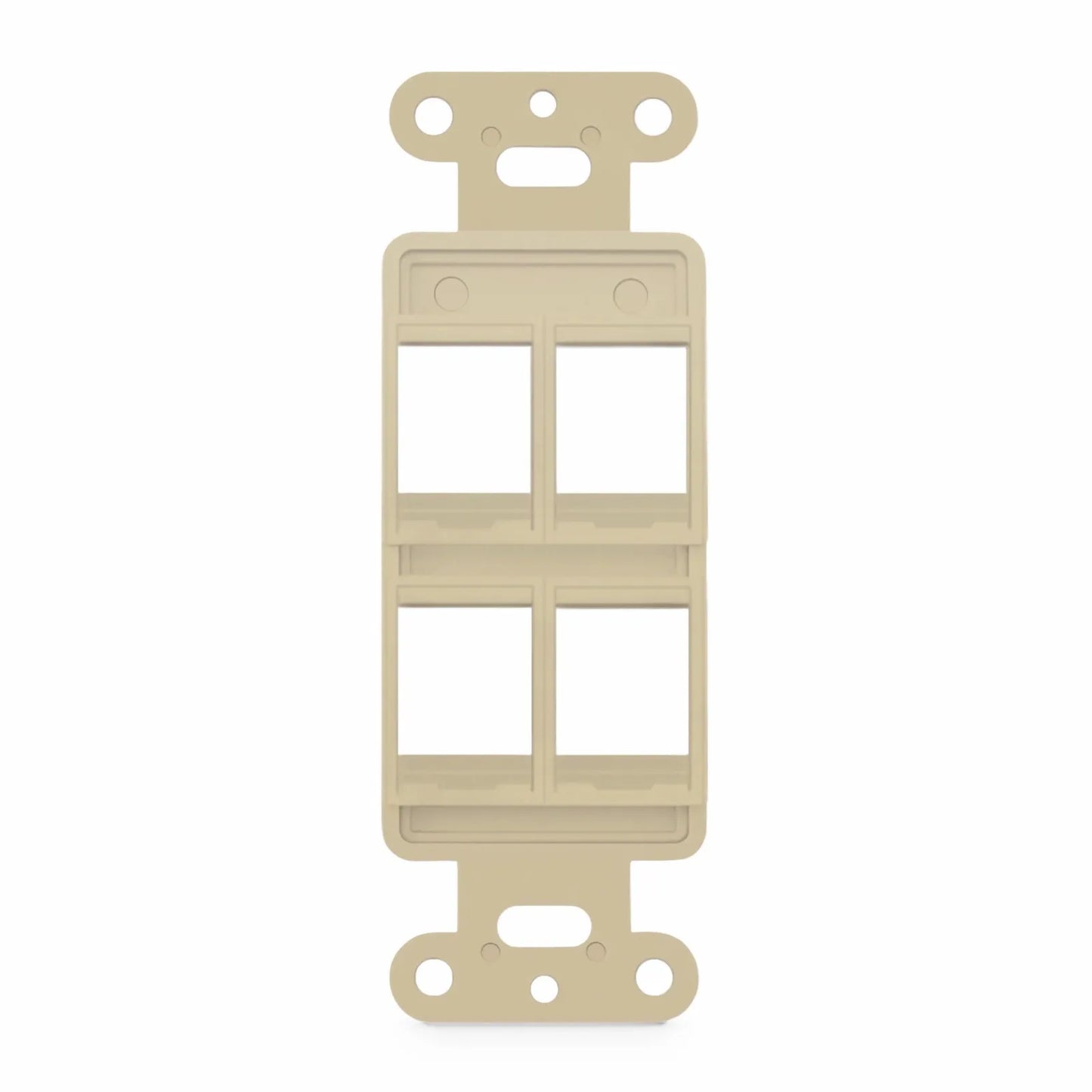 SyncEaseFFSystem™ Faceplate Frame Keystone Insert, 4 Ports, Ivory, 4.09'' x 1.4''